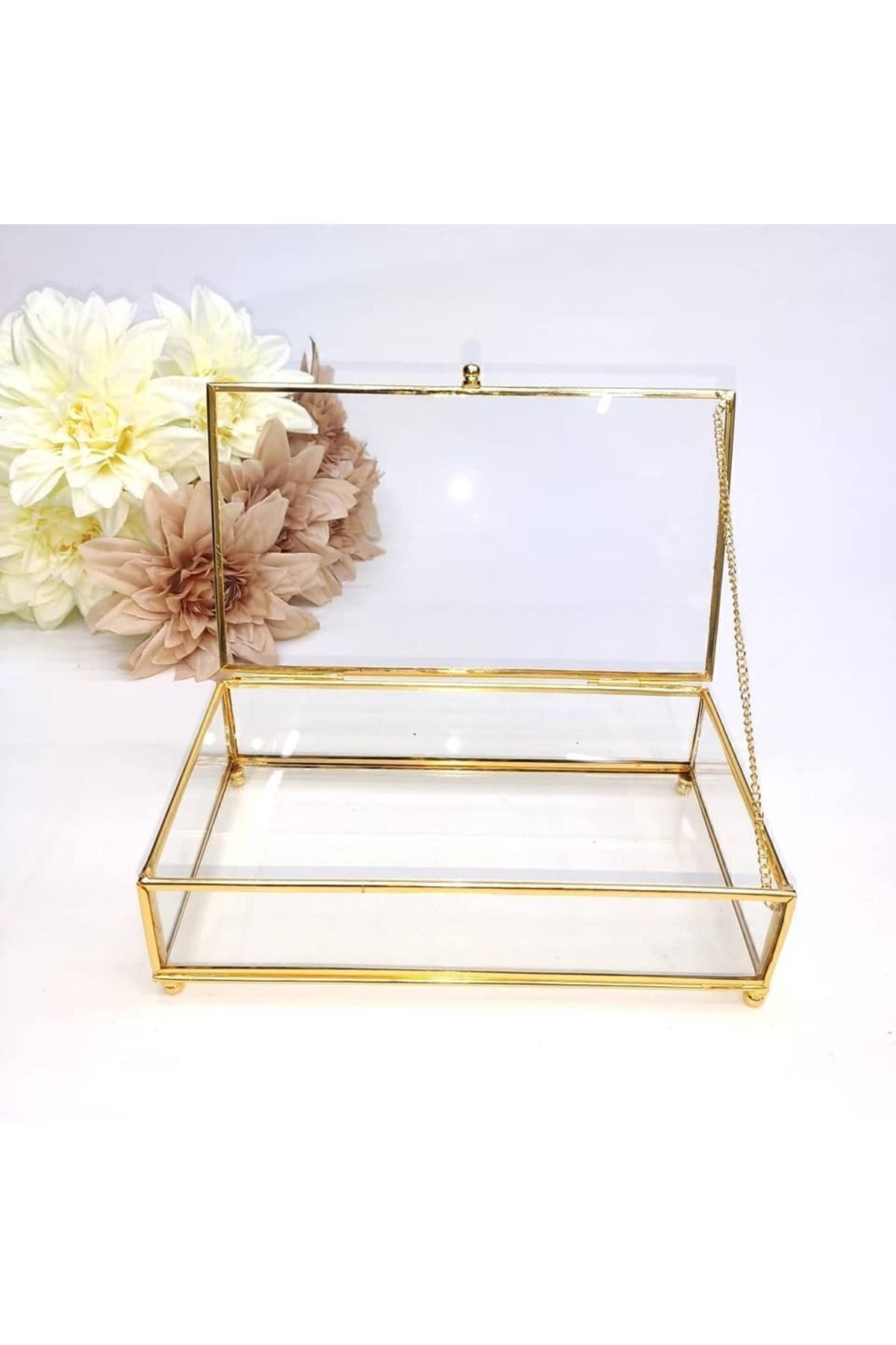 CAM 30*20*5c.m Kutu Çikolata Kutusu Gold Renk