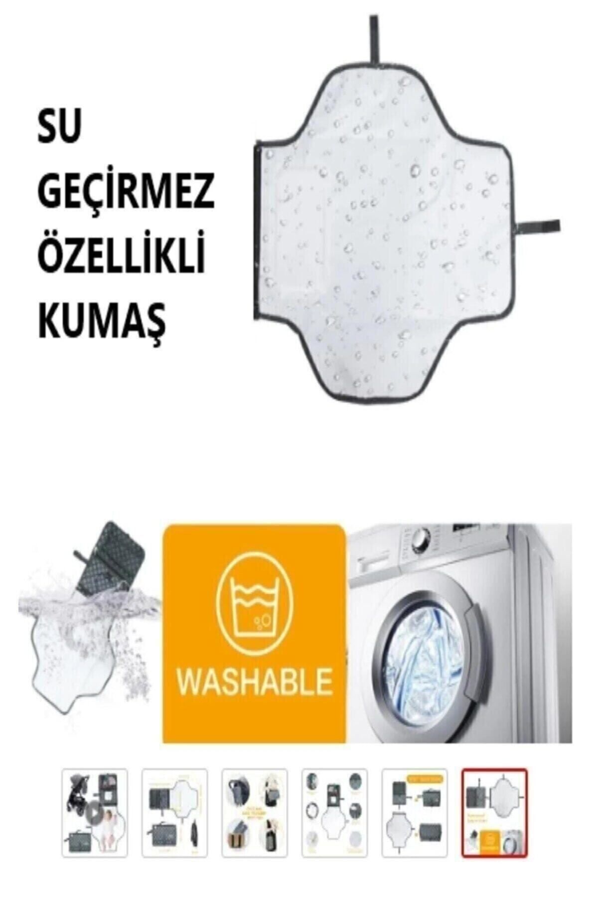Ksburda Bebek Alt Açma Bakım Çantası Yastıklı Alt Açma Minderi Silinebilir, Süngerli Ped, Pratik Kullanım fotoğrafı 6 (önizleme)