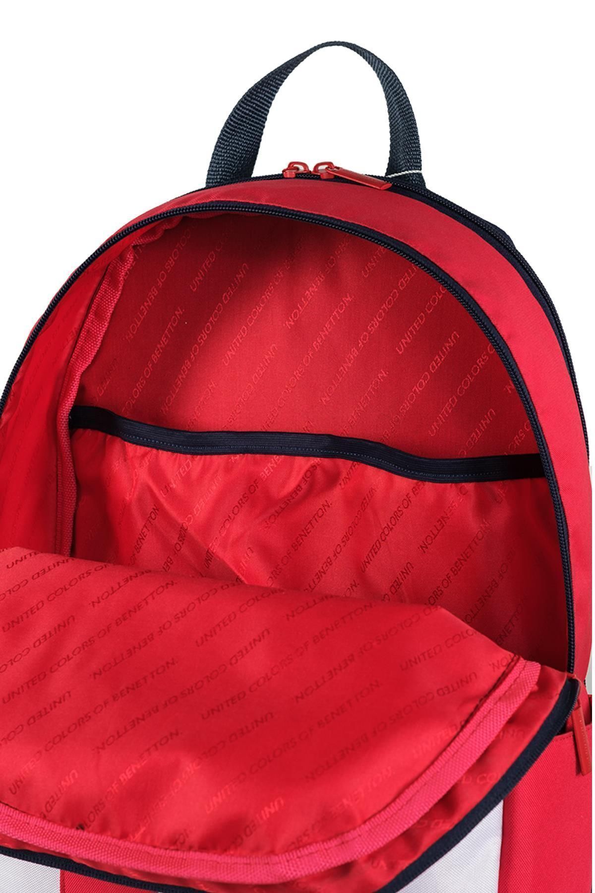 کوله پشتی زنانه قرمز United Colors of Benetton | BNT04287 اورجینال - تصویر 5