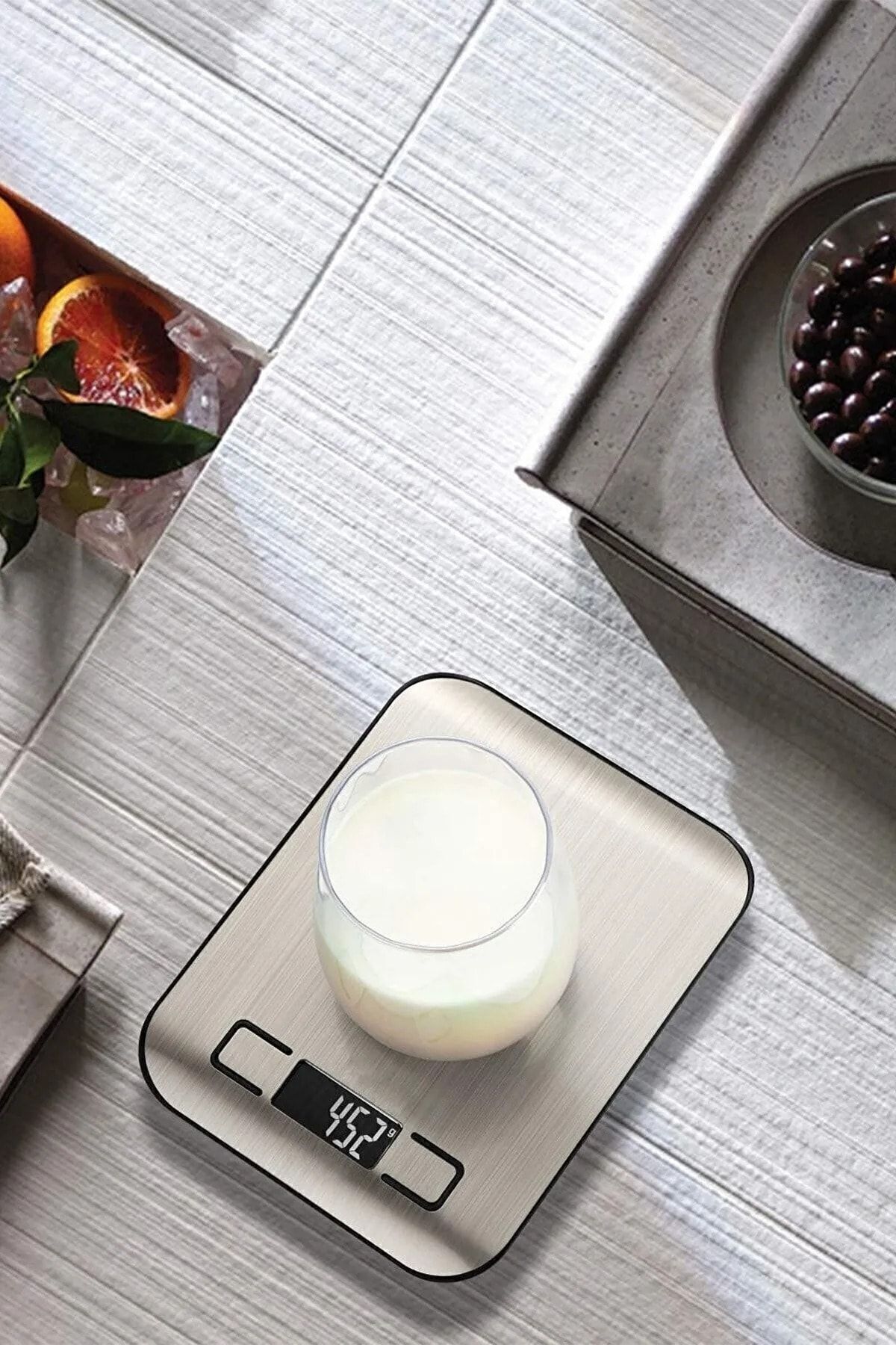 Tiffany 5kg Lüx Dijital Mutfak Terazisi 5kg 1 gr Hassas Paslanmaz Çelik Pil Hediyeli