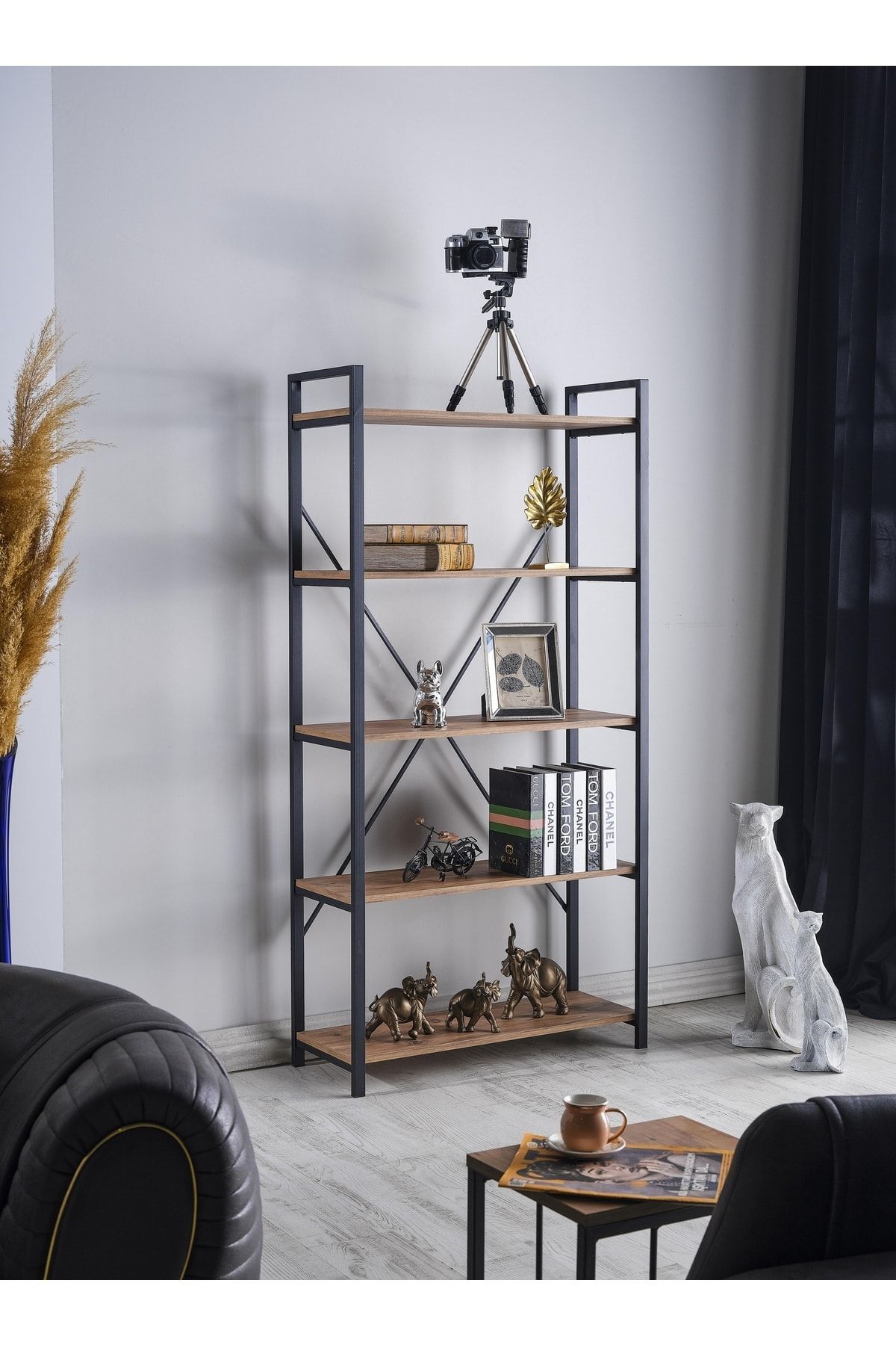 Evdesa Kitaplık Dekoratif Raf 180x90 Cm 5 Raflı - Fiyatı, Yorumları