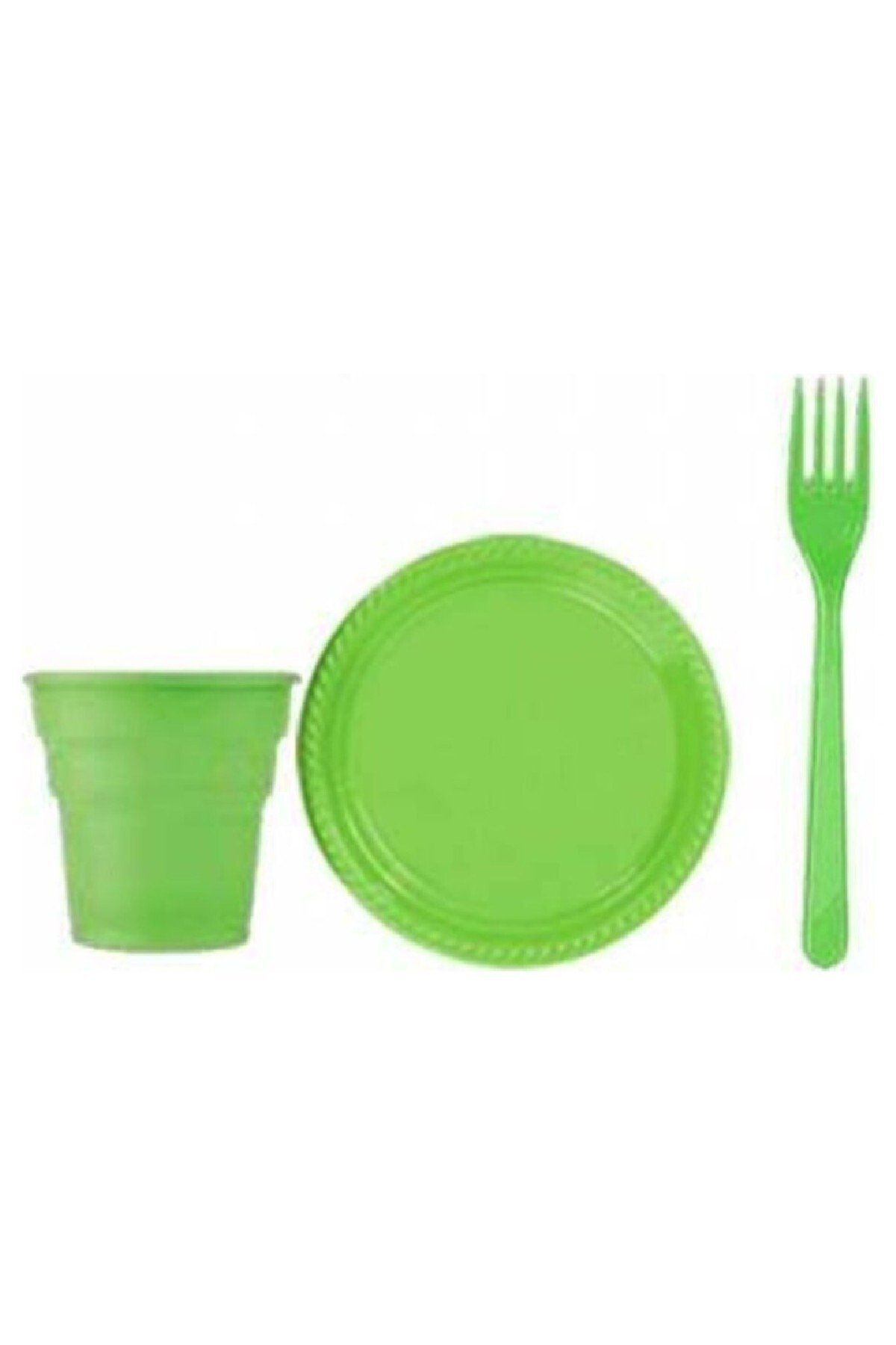 Genel Markalar Plastik Tabak Bardak Çatal Seti 25 Li