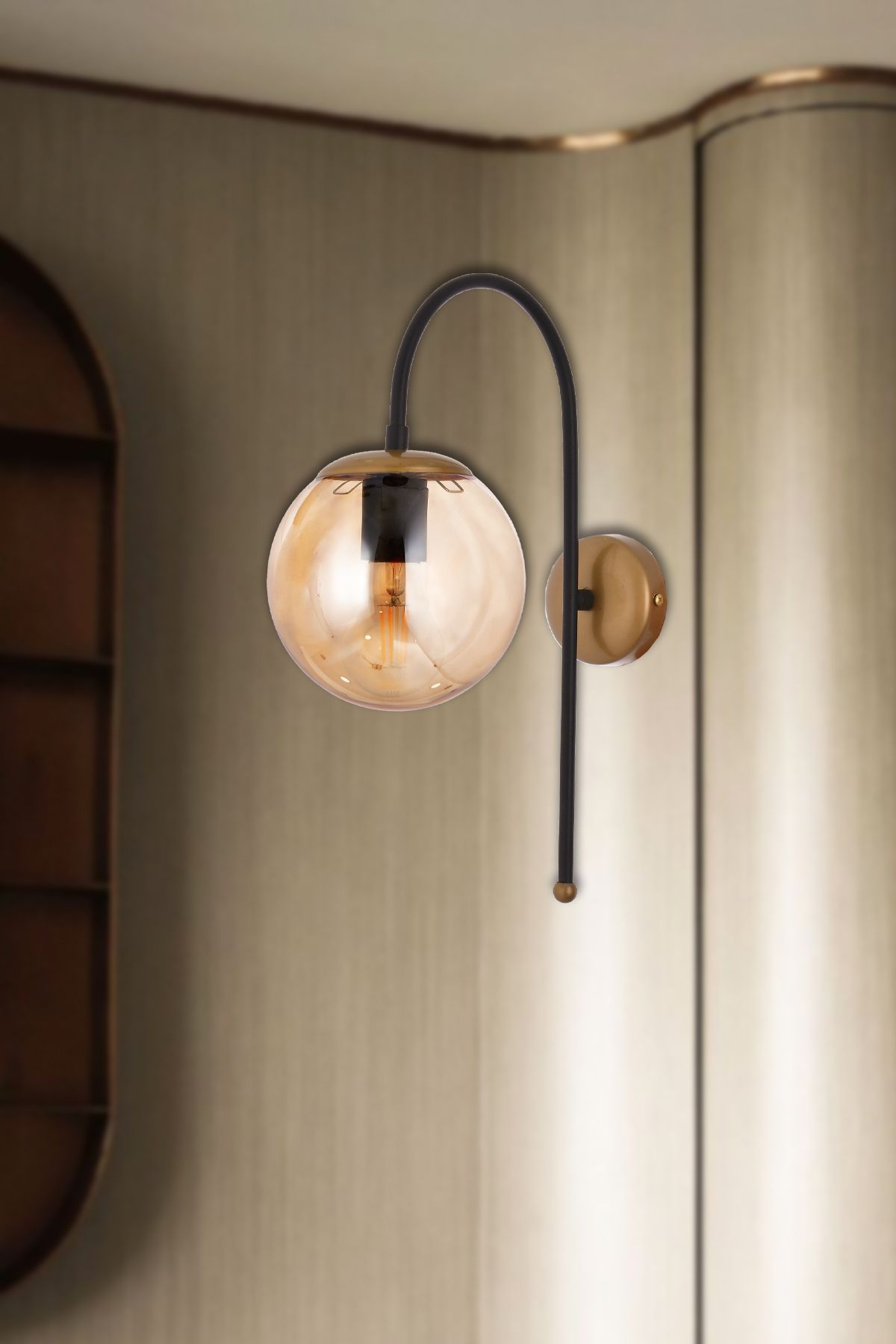 Step Aydınlatma-Walking Stick Single Optional Honey Glass Sconce You Can Install up or down Directional 1