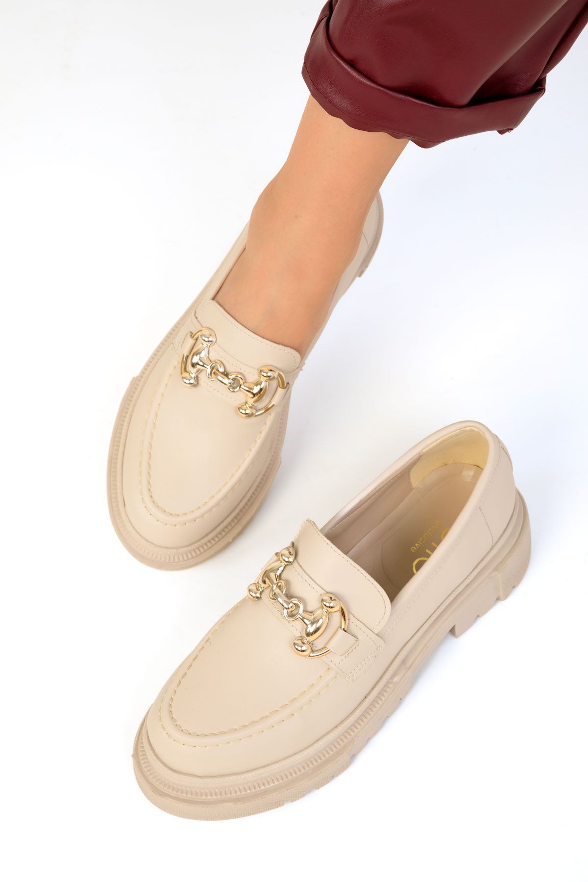 SOHO-Pantofi de damă BEJ Loafer 17575 5