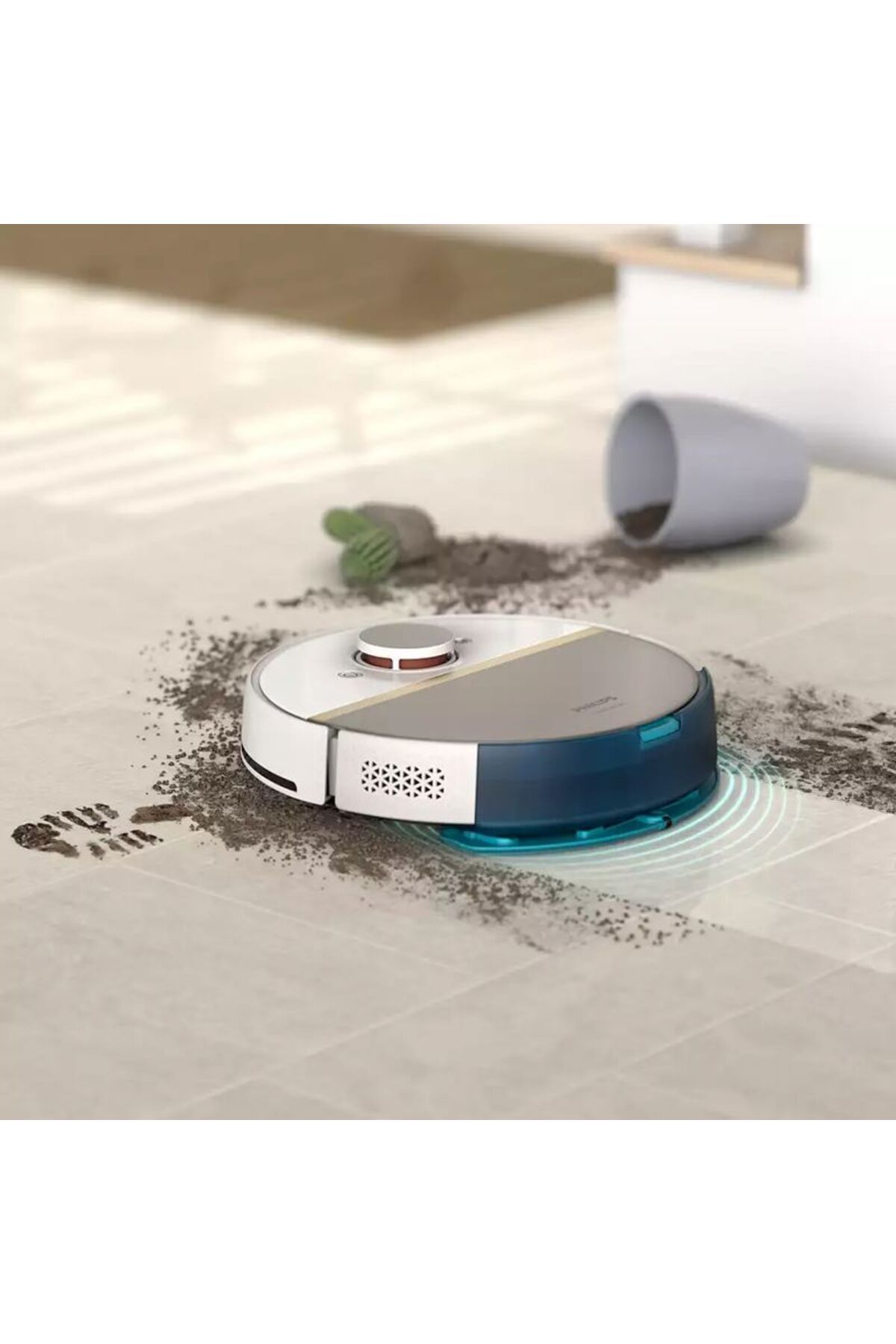 TEKNOLOJİ Homerun 7000 Serisi Islak Kuru Moplu Robot Süpürge Xu7000 ,5000 Pa,titreşimli Mop,0,3 L