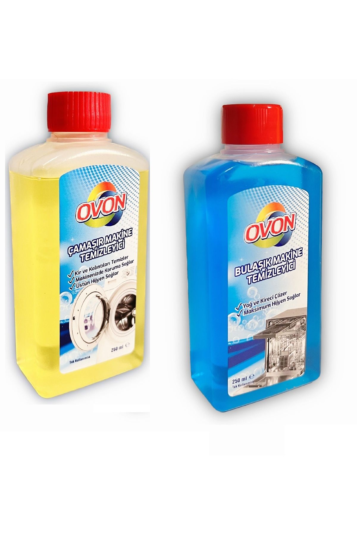 dipdepo Fırsat paketi Çamaşır makine ve Bulaşık makine Temizleyicisi 250 ml x2