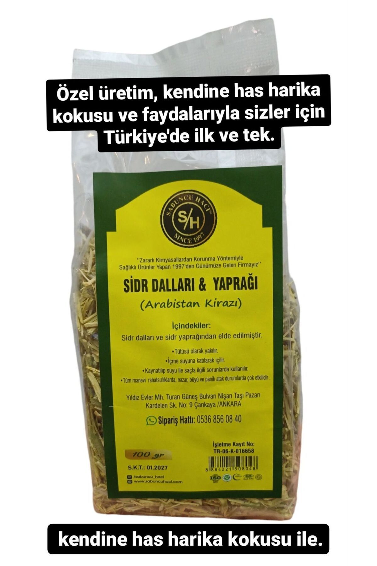Sabuncu Hacı Es-sidre Orijinal Sidr Sidir Doğal Bitksel sidr dalları & yaprağı Manevi Terapi 100 gr