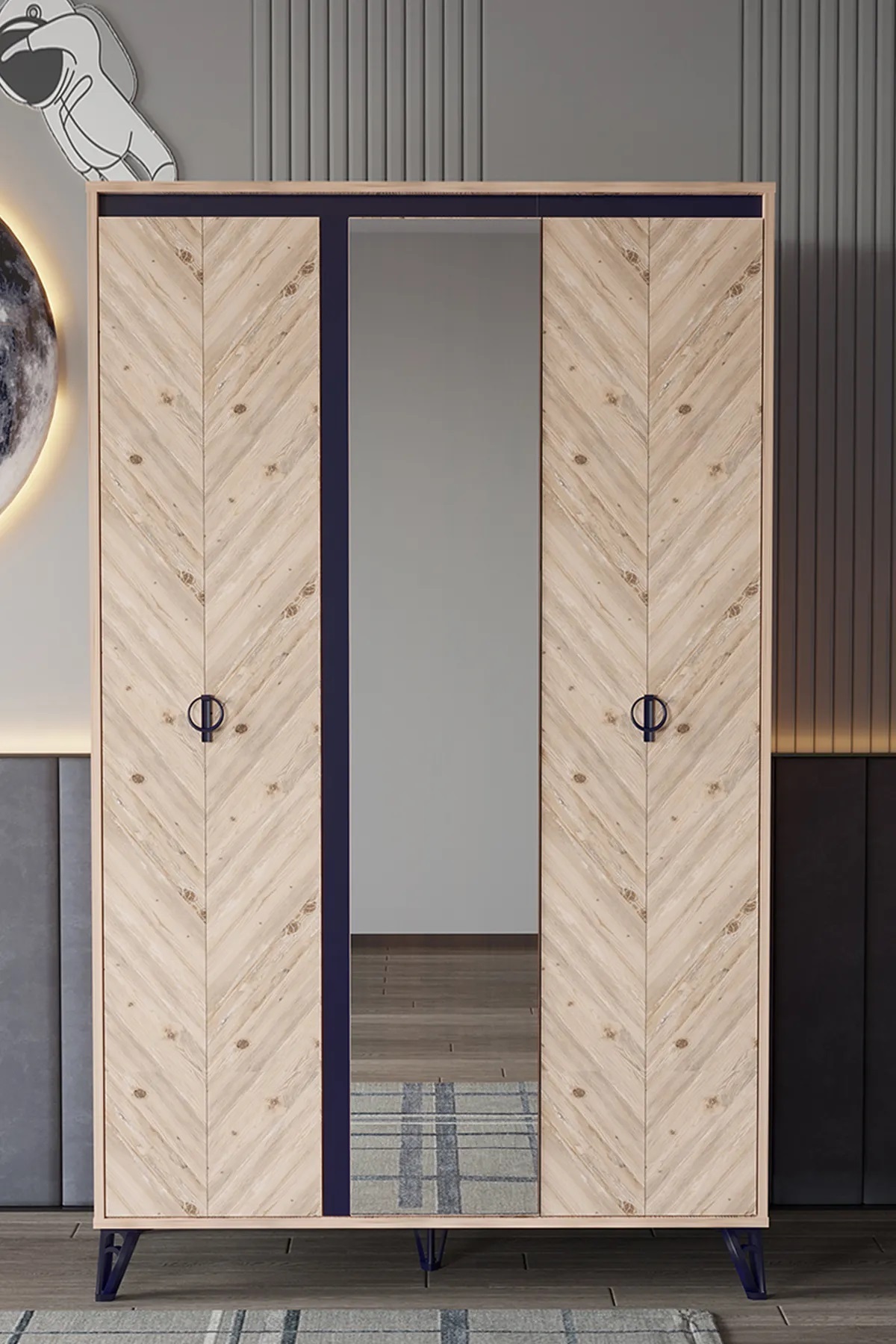 Arda Atlantik Pine 3 Door Wardrobe