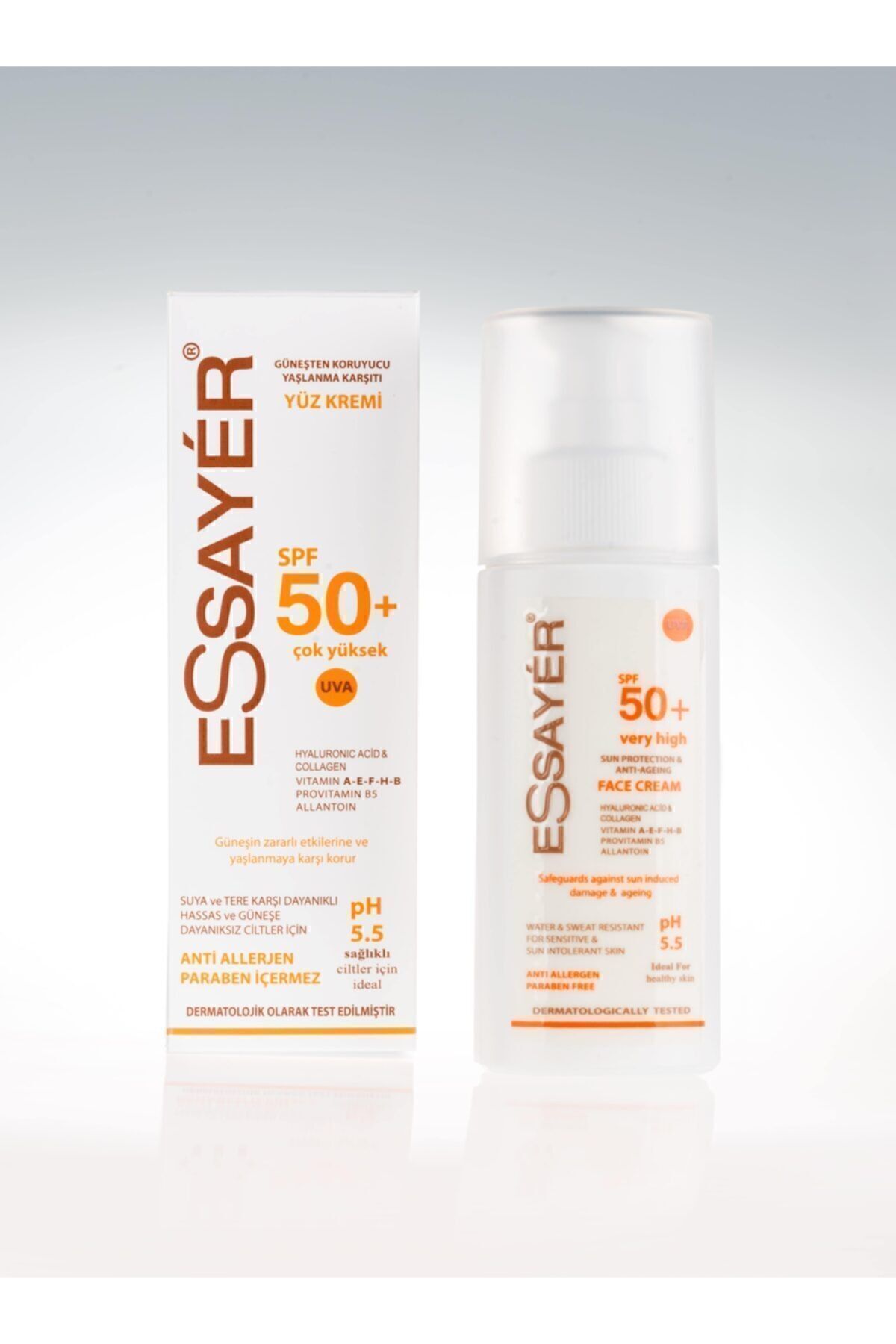 Yüz Kremi F50 + Güneşten Koruyucu Yaşlanma Karşıtı