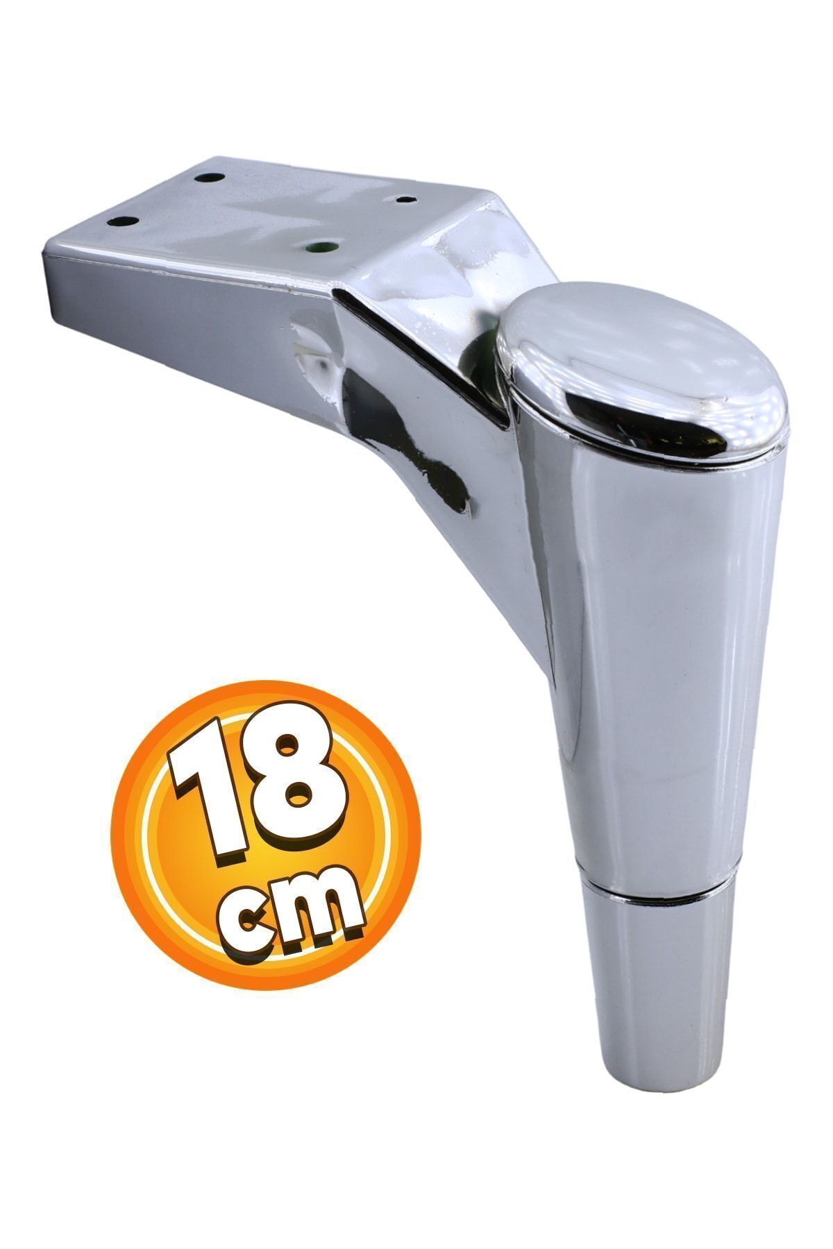 Badem10 Maya Lüks Mobilya Kanepe Tv Ünitesi Koltuk Ayağı 18 Cm Krom Konsol Ayakları
