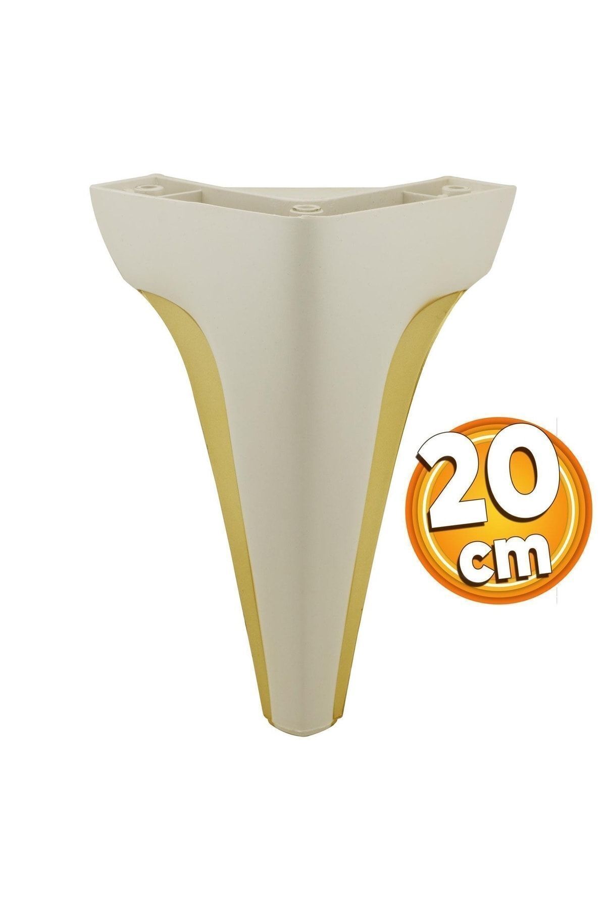 Badem10 Endülüs Mobilya Kanepe Tv Ünitesi Konsol Koltuk Ayağı Krem Renk 20 Cm Ayakları