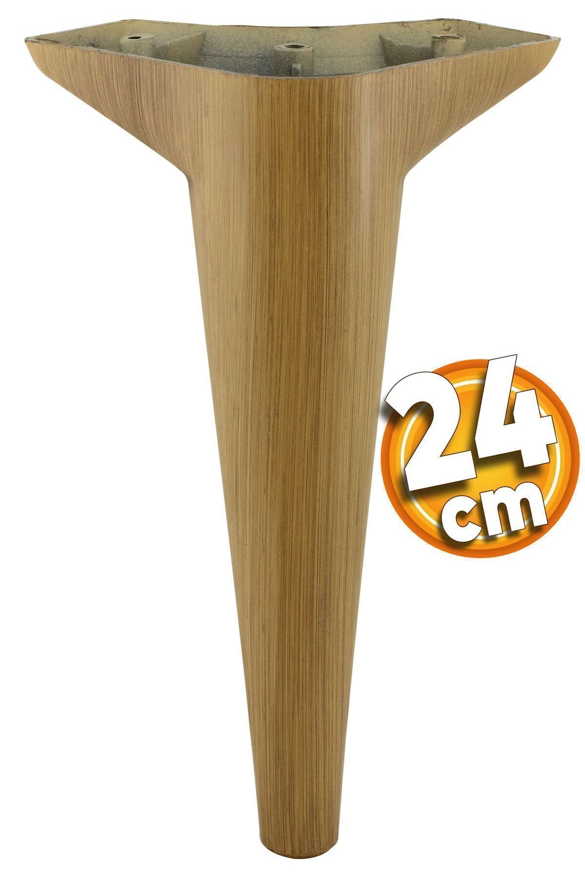 Badem10 Aspen Lüks Mobilya Kanepe Koltuk Tv Ünitesi Konsol Yükseltici Ayağı Ayakları 24 Cm Açık Kahverengi