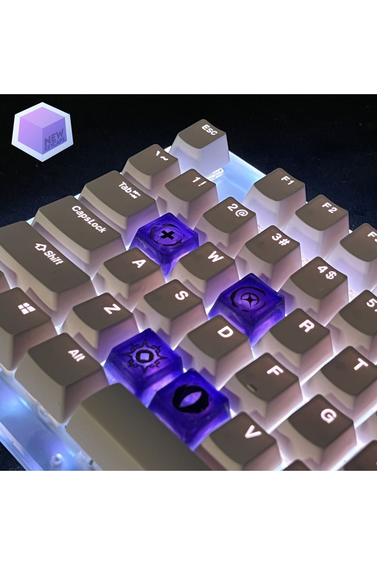 Keycaps Valorant Reyna Edition - Profil OEM, 10 Touches Colorées PBT