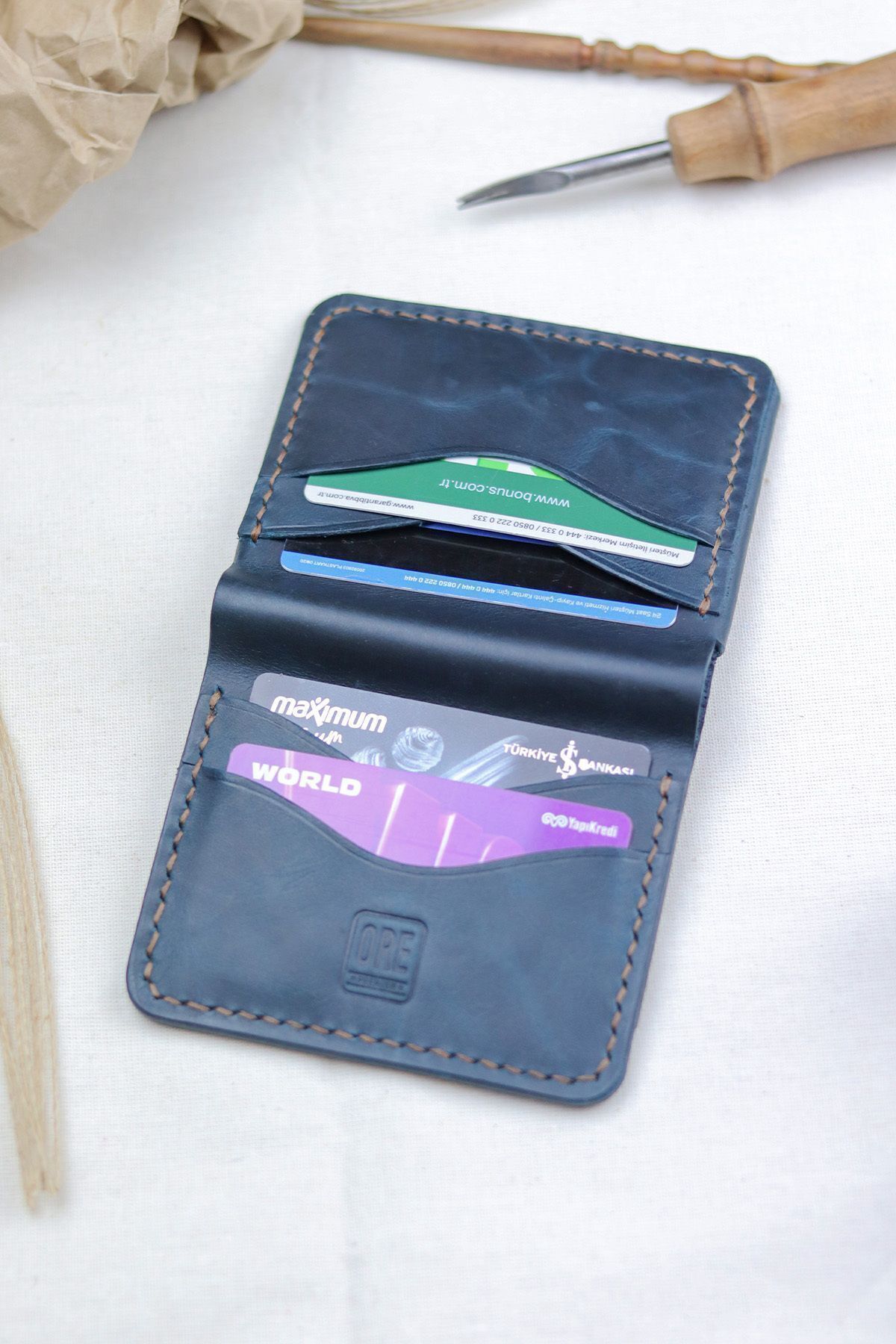 کیف پول مردانه آبی ore premium | CZD001 اورجینال - تصویر 5