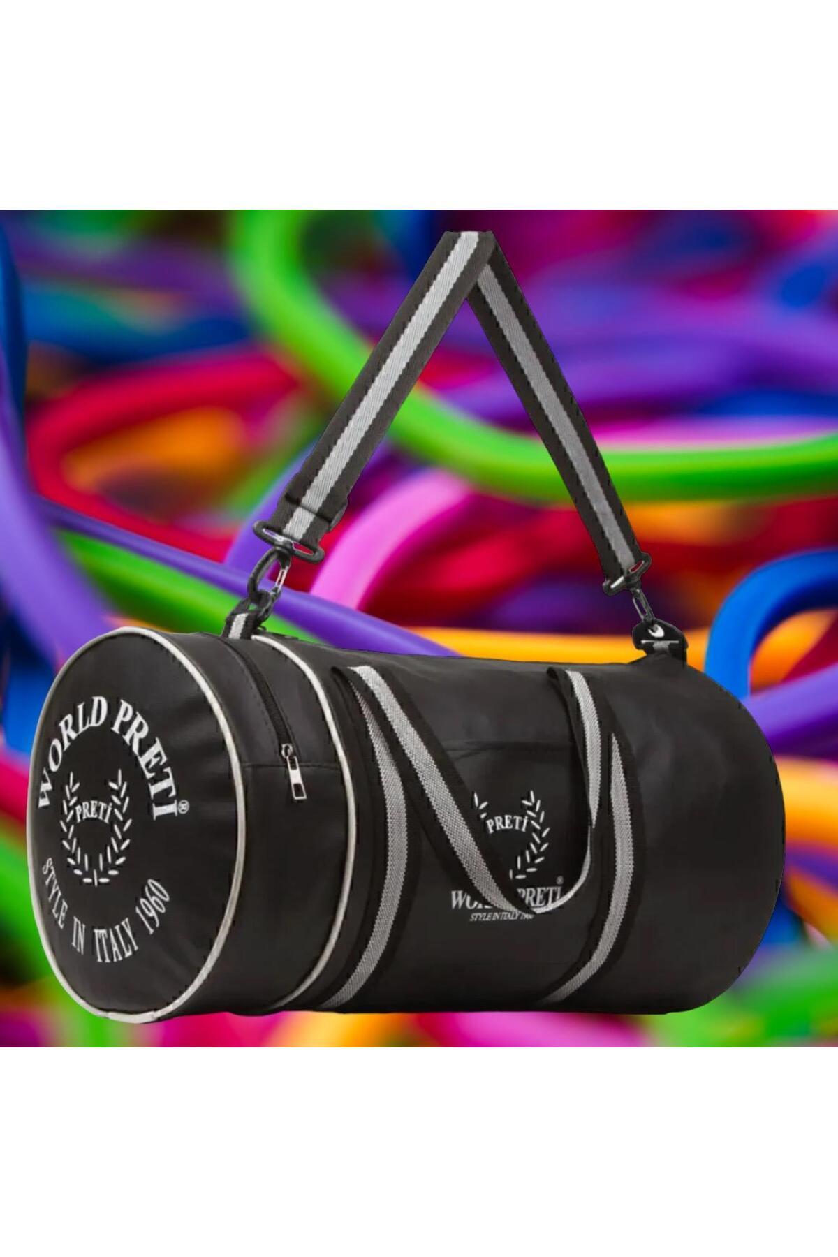 Gök Sports Silindir Sporcu Çantası Omuz Askılı Fitness Futbol Basketbol BodyBuilding  Aerobik Bag Çantası