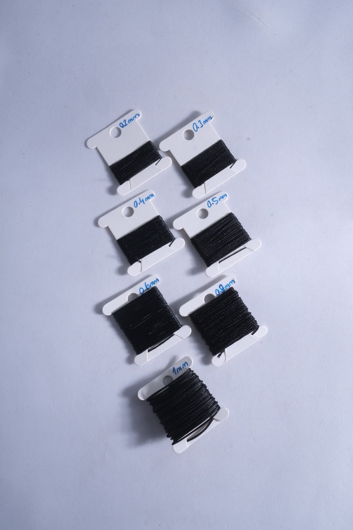 3 Metre 7 Ölçü Tesbih Ipi Kolye Takı Ipi Seti 0.2 Mm 0.3 Mm 0.4 Mm 0.5 Mm 0.6 Mm 0.8 Mm 1 Mm
