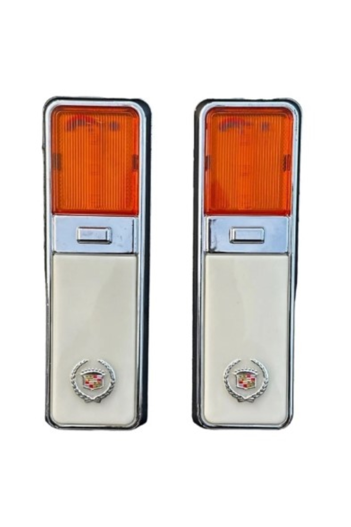 AHMET OTOMOTİV (2 ADET)  CADİLLAC GAZETELİK TURUNCU-BEYAZ ÇİFTCAM 12V-24V