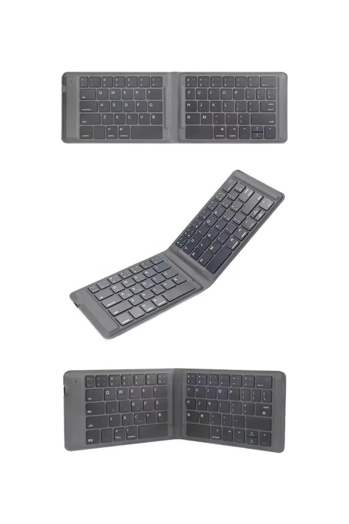 TezMax Samsung Galaxy Tab Active 2 SM T395 Uyumlu Kablosuz Bluetooth arjl Katlan r Klavye Bilgisayar Tablet