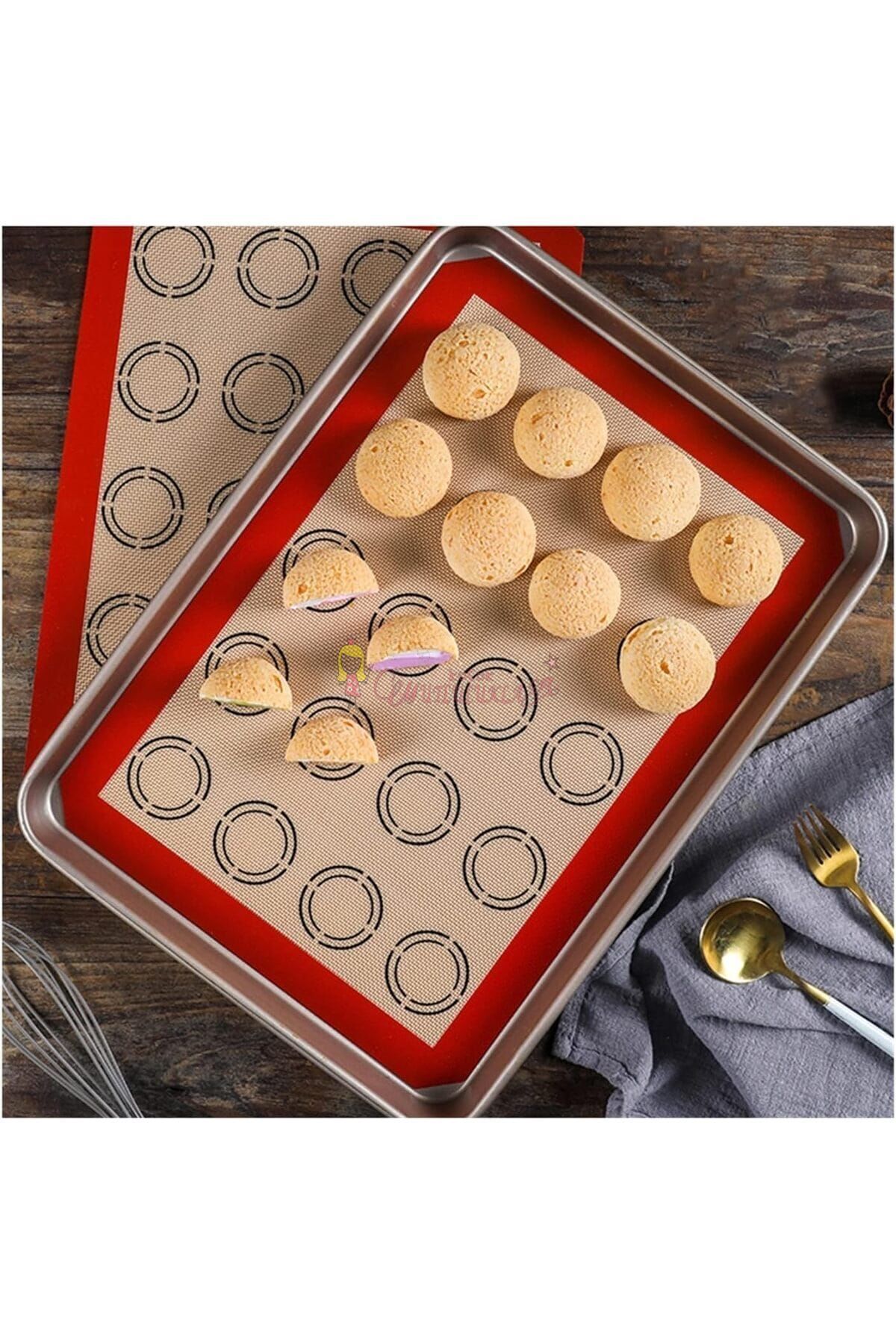 Single Silikon Pişirme Matı Levha Seti Fırın Tepsisi, Yeniden Kullanılabilir ve Yapışmaz Pasta Pizza Ekmek