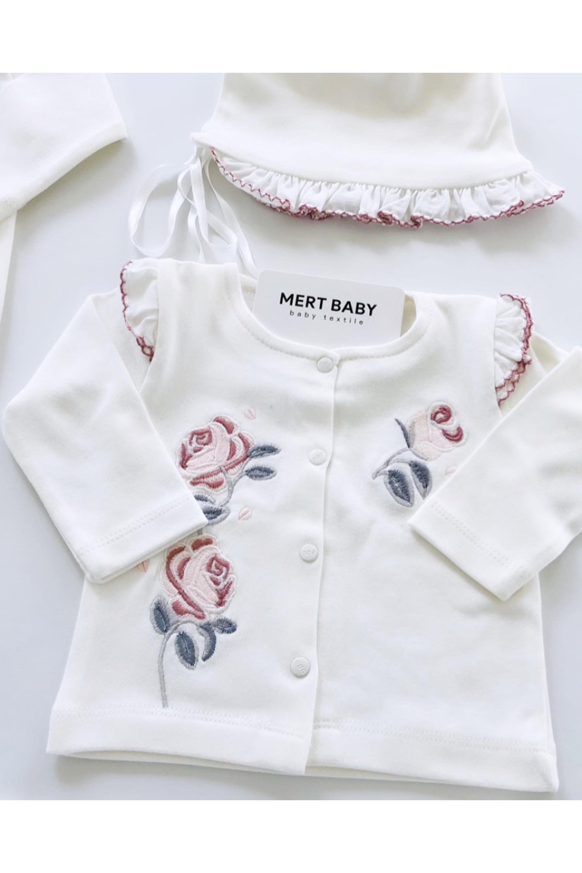 ست نوزادی دخترانه اکرو Mert Baby | ED54701E اورجینال - تصویر 5