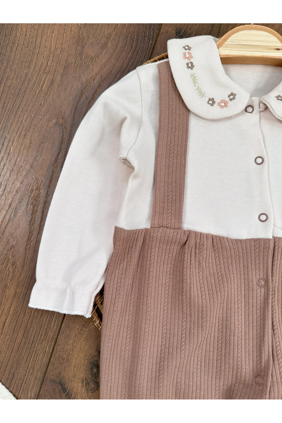 ست نوزادی دخترانه قهوه ای Bolly Baby | TYCEB17396ACE31F06 اورجینال - تصویر 4