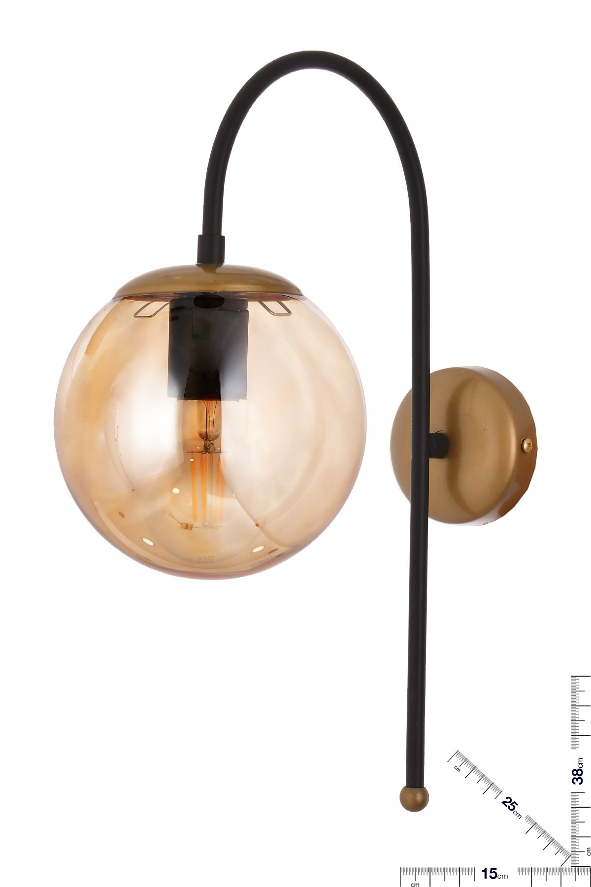 Step Aydınlatma-Walking Stick Single Optional Honey Glass Sconce You Can Install up or down Directional 2