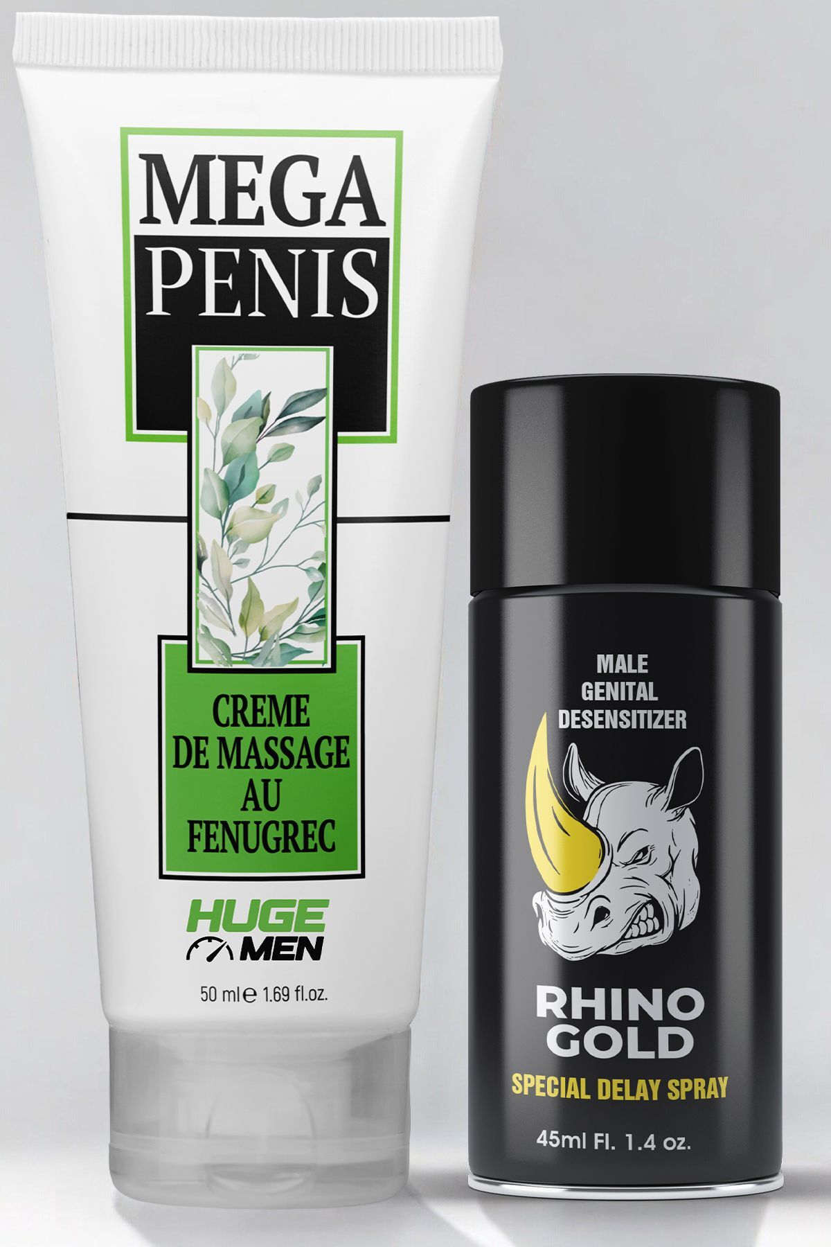 HUGE MEN 50ml Geliştricili Etkili Krem ve 45ml Geciktiricili Sprey: Performansınızı Yükseltin