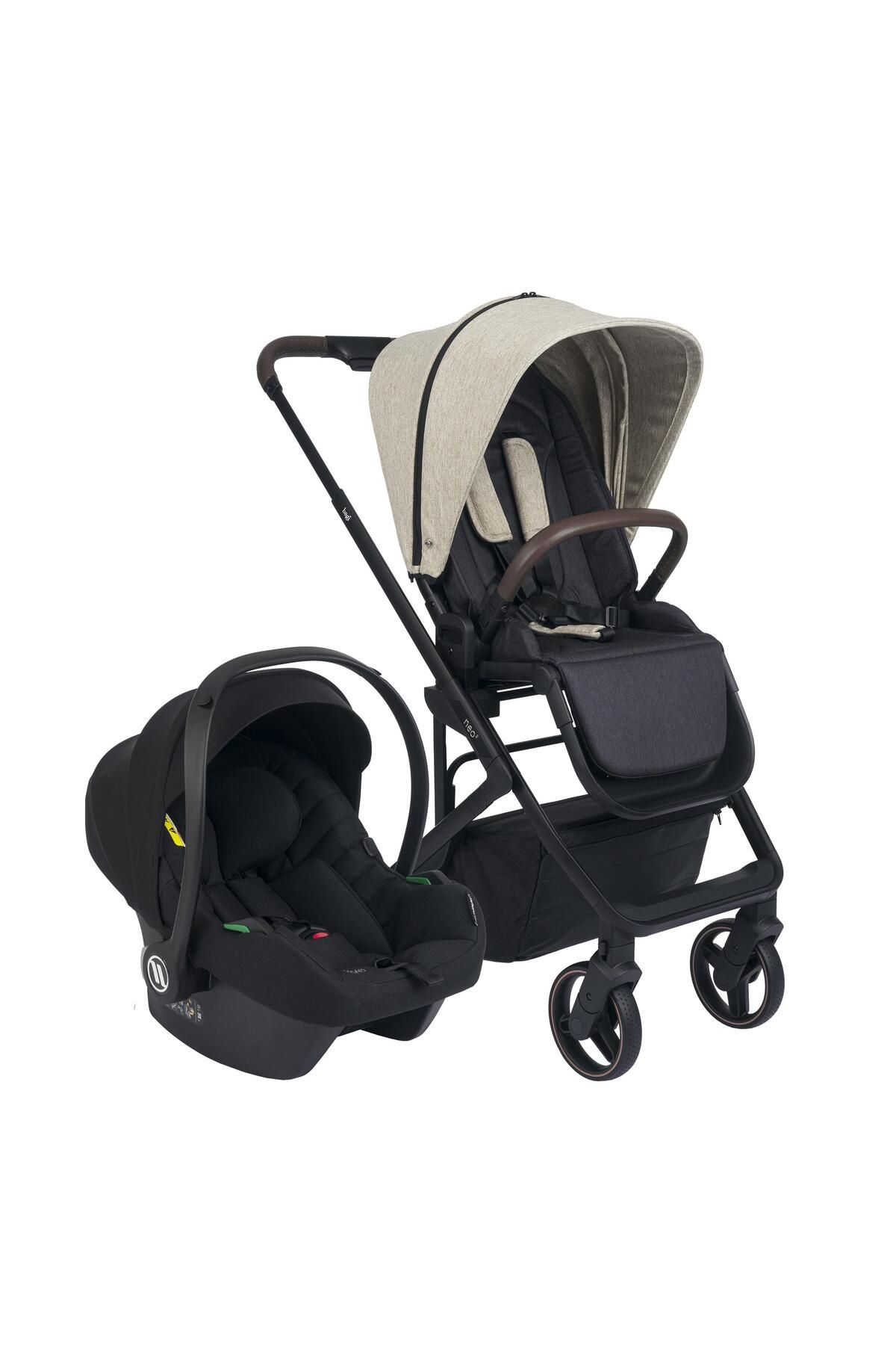 Neo 2 Cosmo Travel Sistem Bebek Arabası Beige - Black