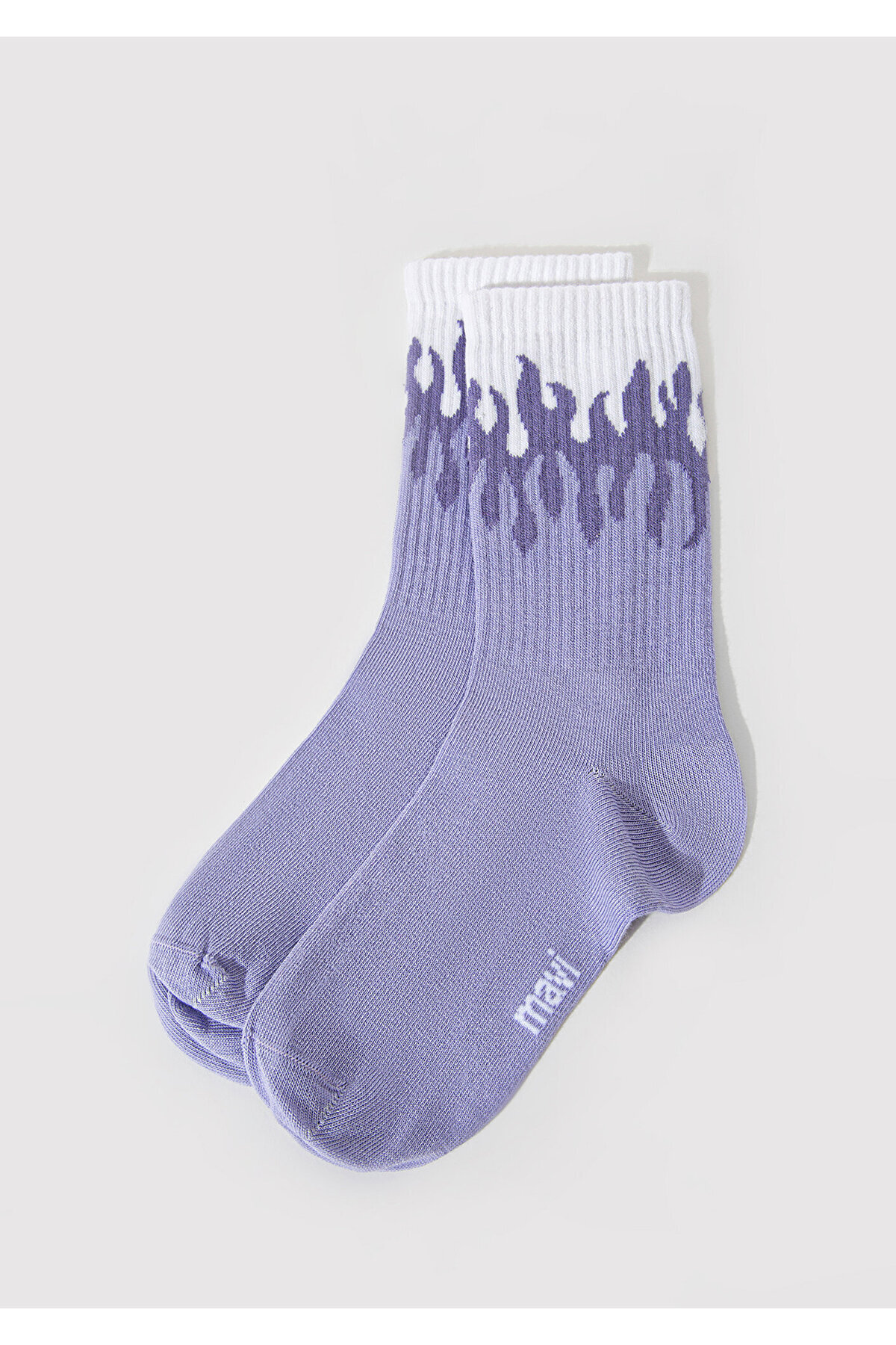 Flame Detailed Purple Socket Socks 198614-23248