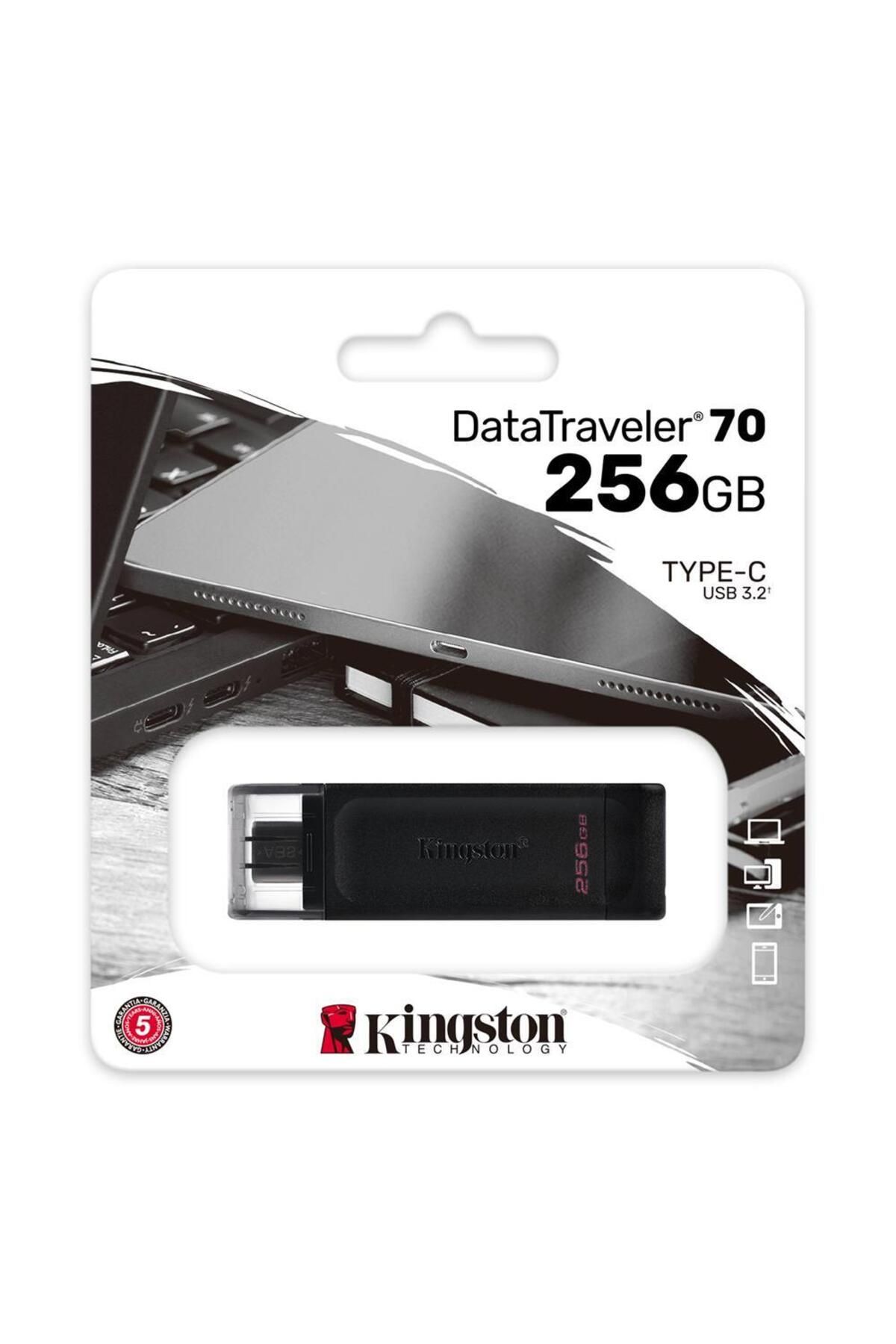 Kingston-Dt70 256Gb Usb-C 3.2 Gen 1 Type-C Flash Memory 2