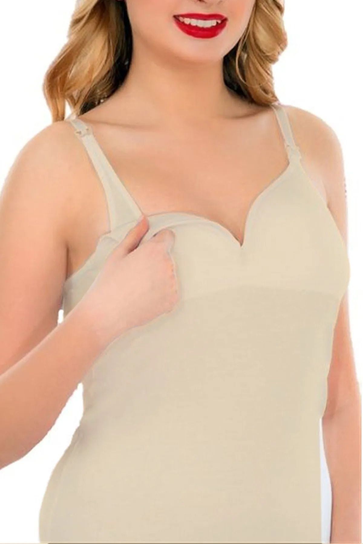İmer Çamaşır-1288 Sponge Maternity Breastfeeding Undershirt Skin 1