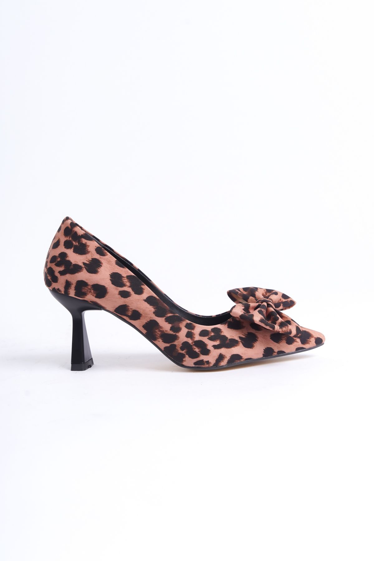MARSEDO-Luiza Leopard Patterned Women's Stiletto - Pointed Toe and Bow Detail 3
