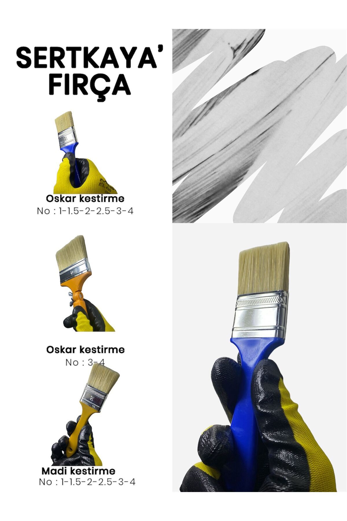 OSKAR FIRÇA-Oskar Robot Brush No 4 (12 Pieces) 4