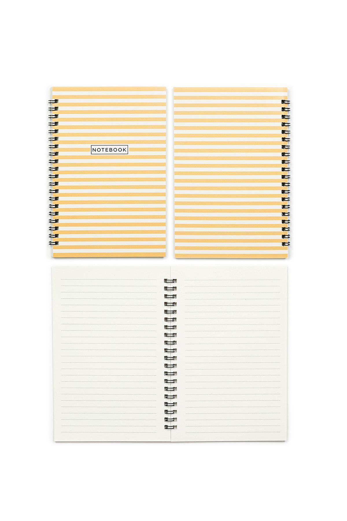 Nice Notes-Flatline Series - 13x19.5 cm Striped, 50 Sheets Set of 4 Spiral Notebooks 5