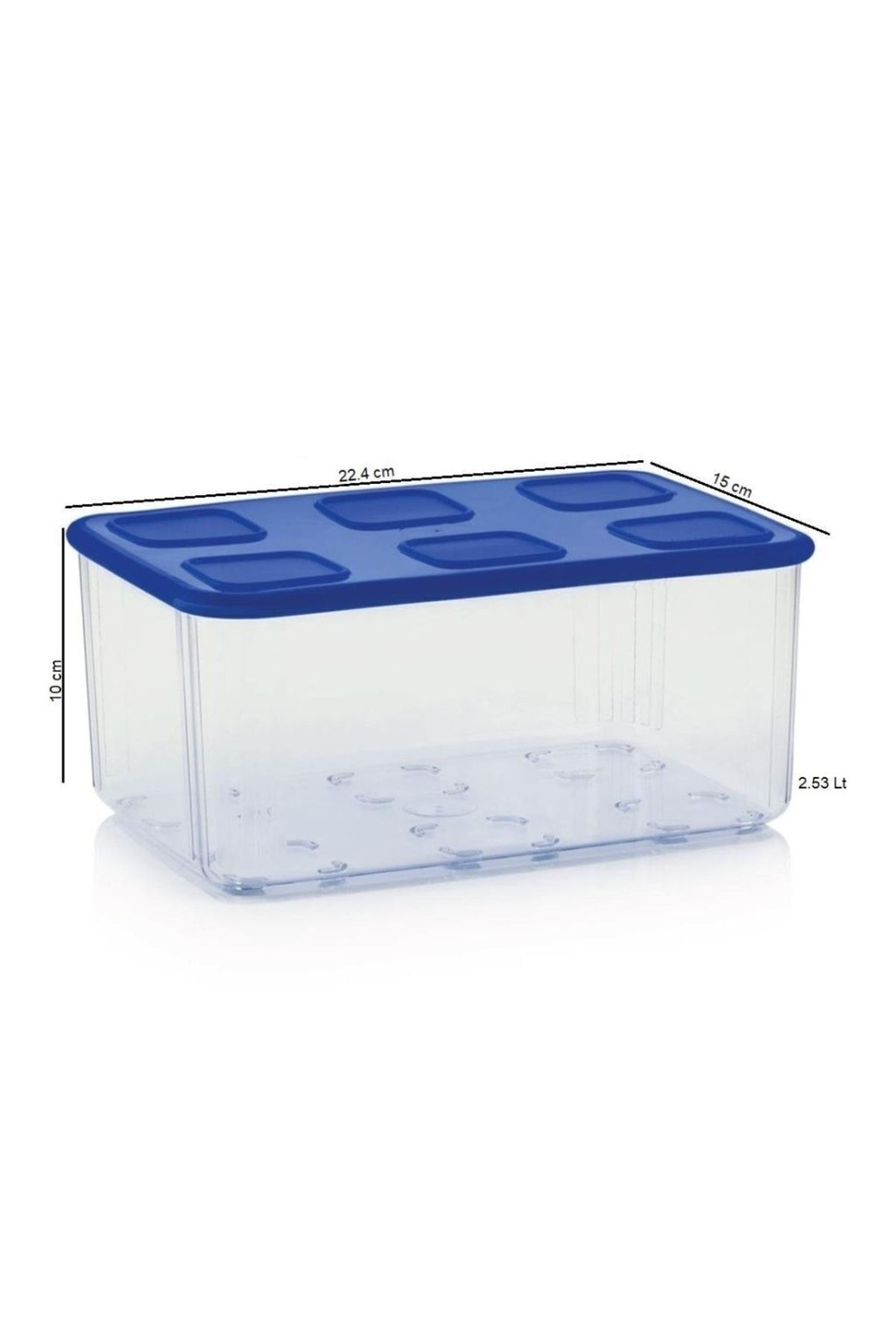Tupperware-Modular Organizing Container 2.53 Lt Refrigerator Storage Container Blue Hsgl 2