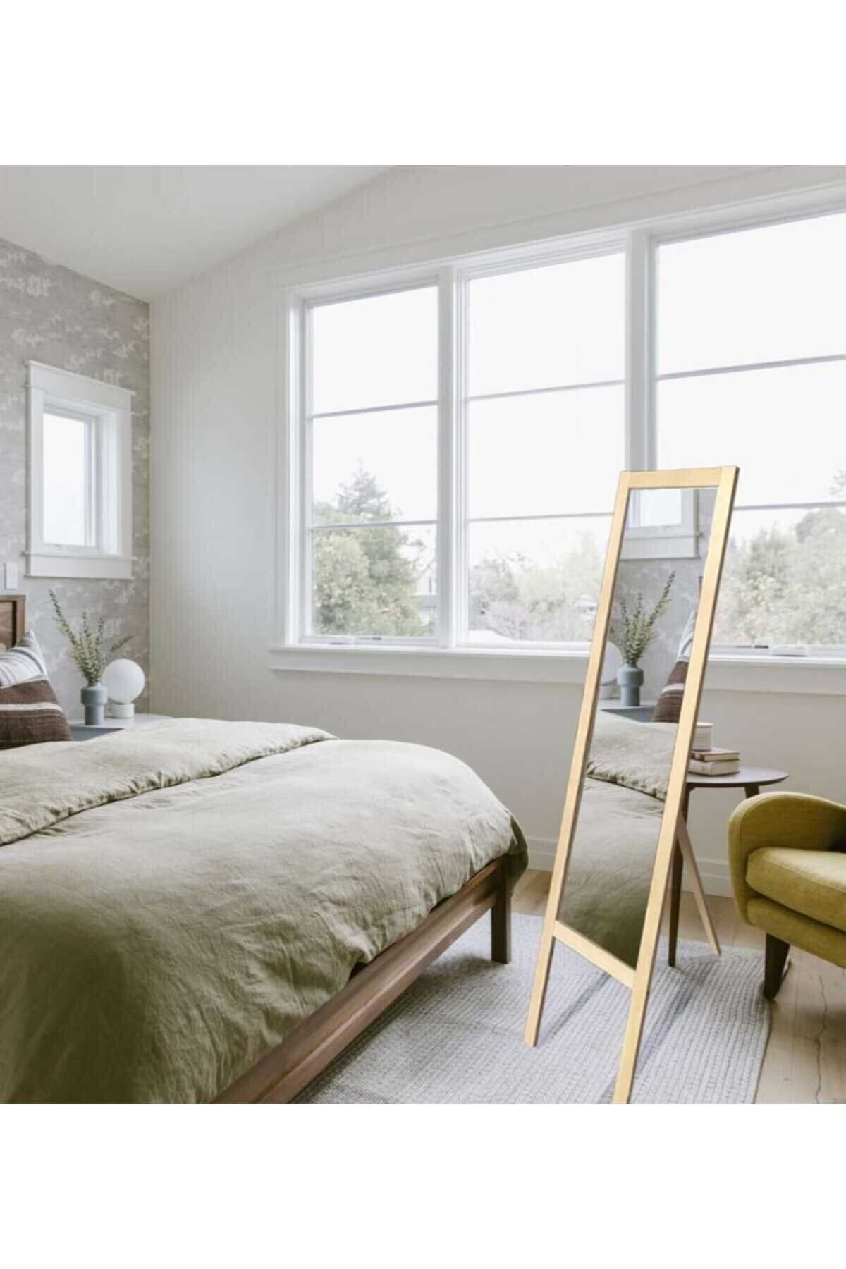 Natural Wooden Natural Leg Length Mirror 148x37
