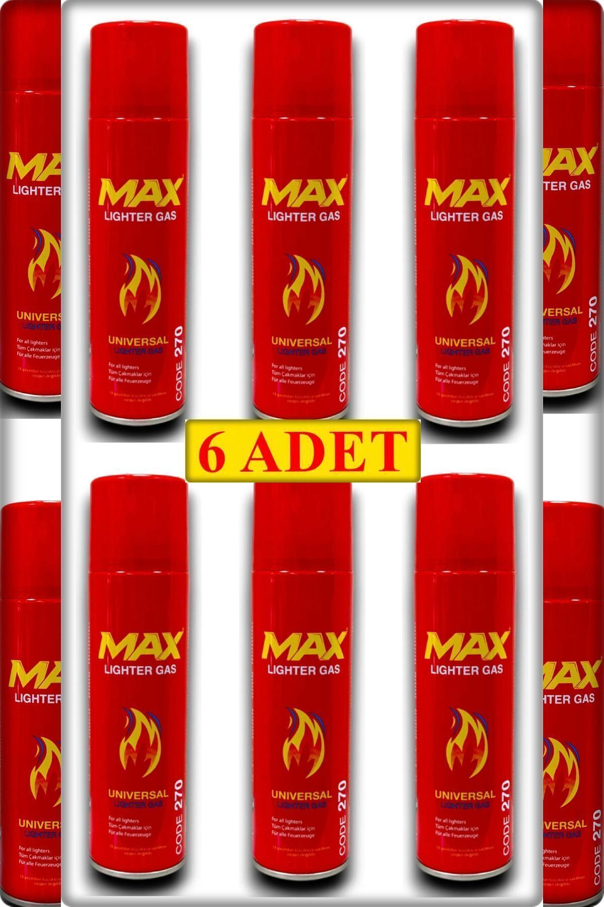 TAN EXPRESS Max Çakmak Gazı 270 Ml 6 Adet