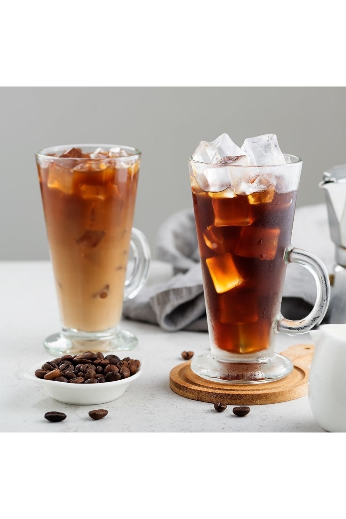 ODİ HOME-Latte Glass with Handle - Set of 4 290 ml 1