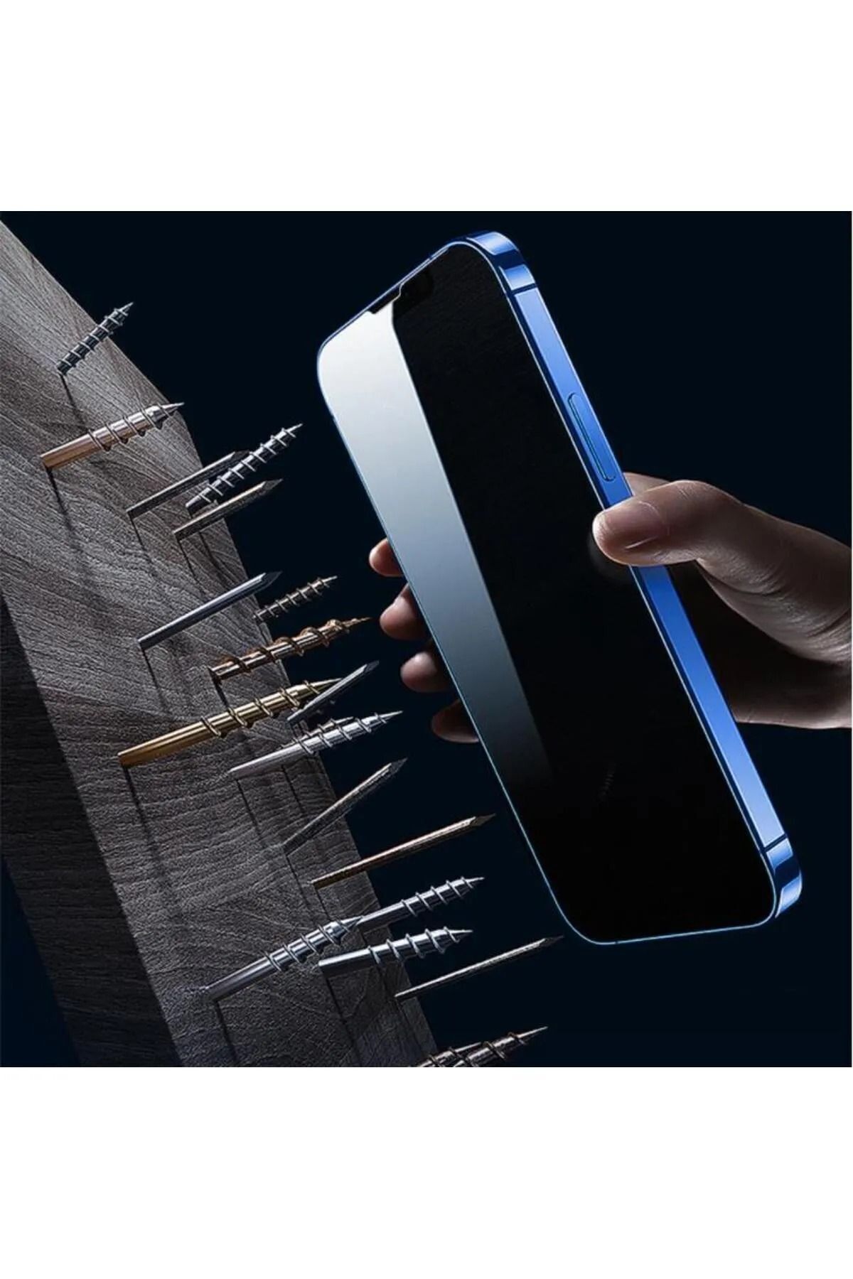 Samsung Galaxy A15- Uyumlu Privacy HAYALET Gizli- Temperli Cam Ekran Koruyucu - Anti Static HD 3