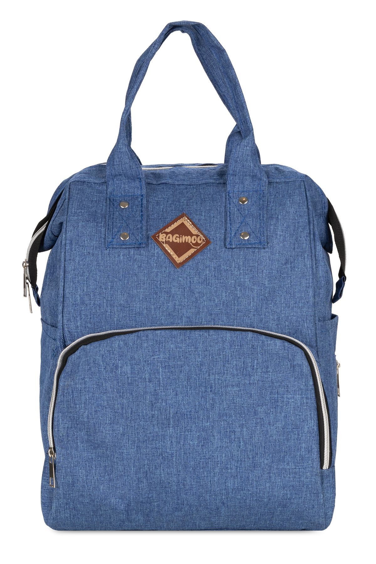 Bagimoo Anne Bebek Bakım Sırt Çantası Biberon Termoslu Sıvı Geçirmez Bebek Çantası Kot fotoğrafı 3 (önizleme)