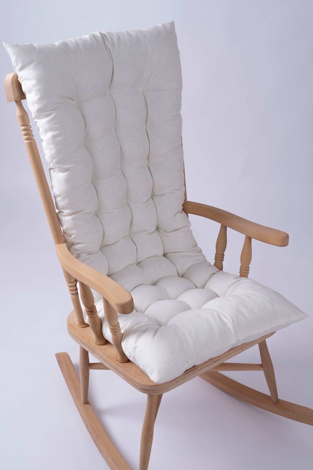 Cream colored chair cushions top