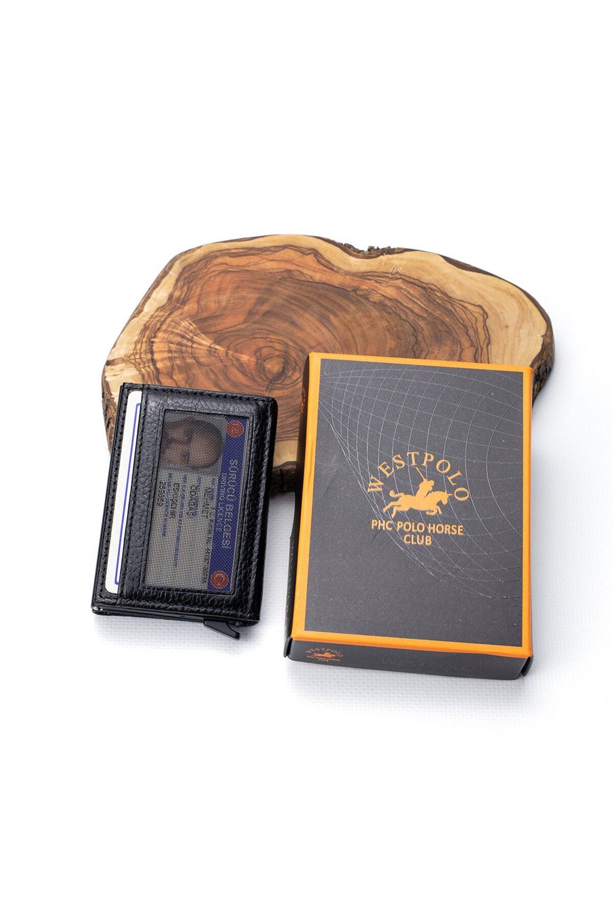 کیف پول مردانه مشکی Westpolo | wst98 اورجینال - تصویر 5