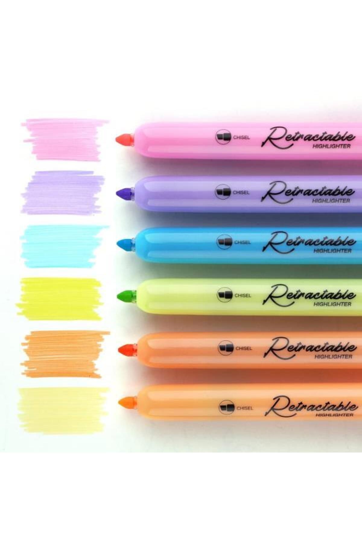 Writech-6 Colors Highlighter Set - New Generation Push and retractable.W-805S 1