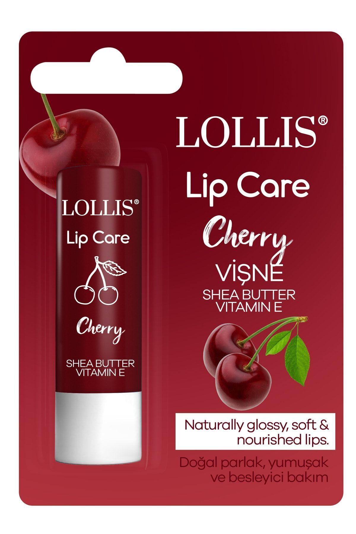 Lip Care Dudak Bakım Kremi Nemlendirici Shea Butter ve E Vitaminli Vişneli — زرشکی LİPCERRY — تصویر 6 از 6