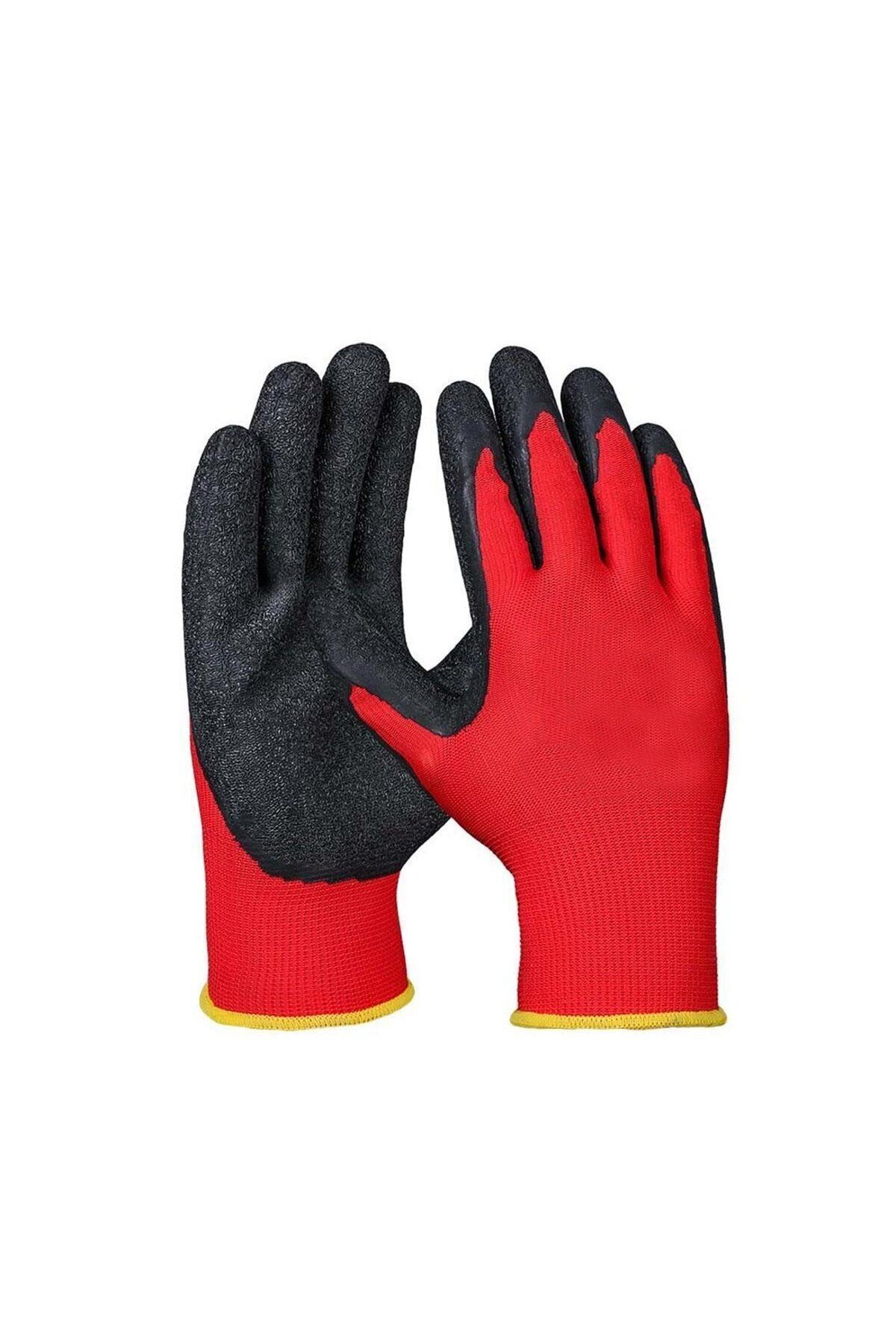 SGS Örme Lateks İşçi Eldiveni 10 Numara L Beden 1 Çift