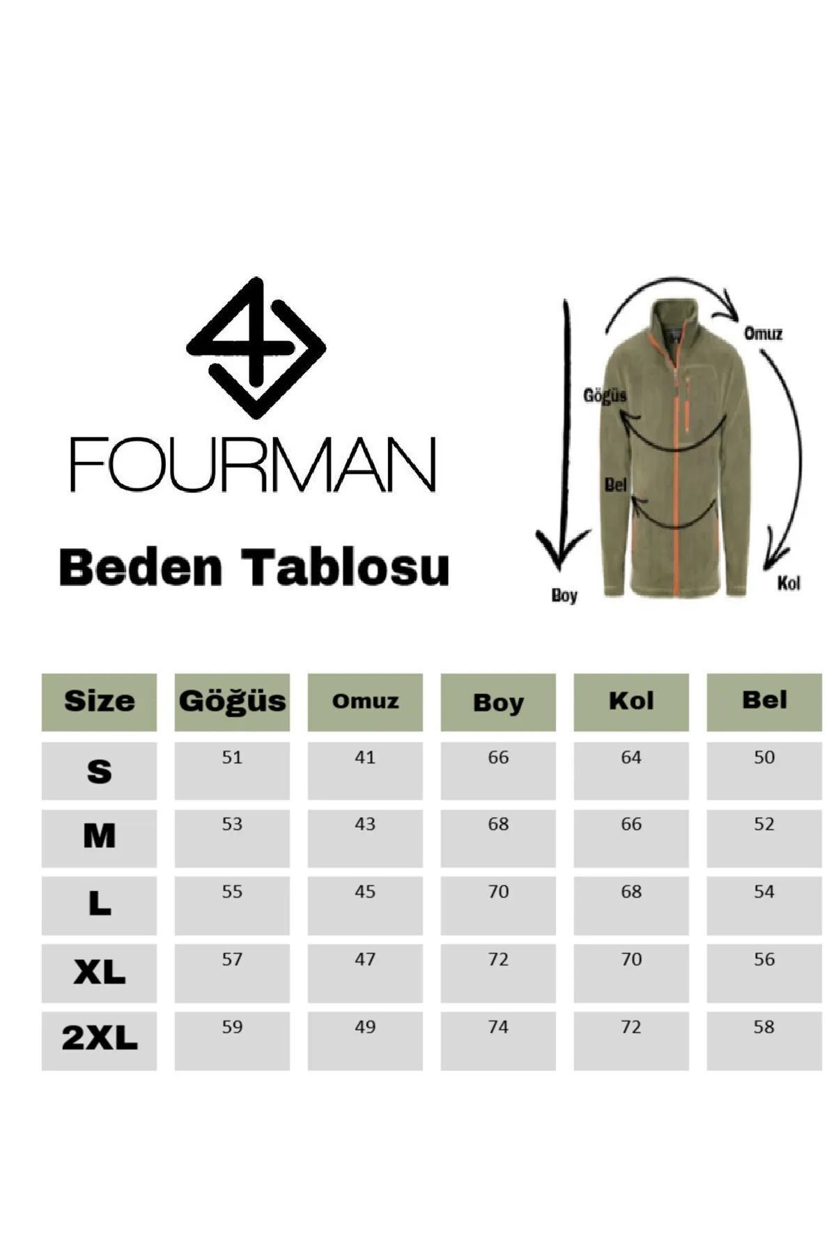 Erkek Fermuarlı 3 Cepli Polar — سرمه‌ای FMPM — تصویر 5 از 5