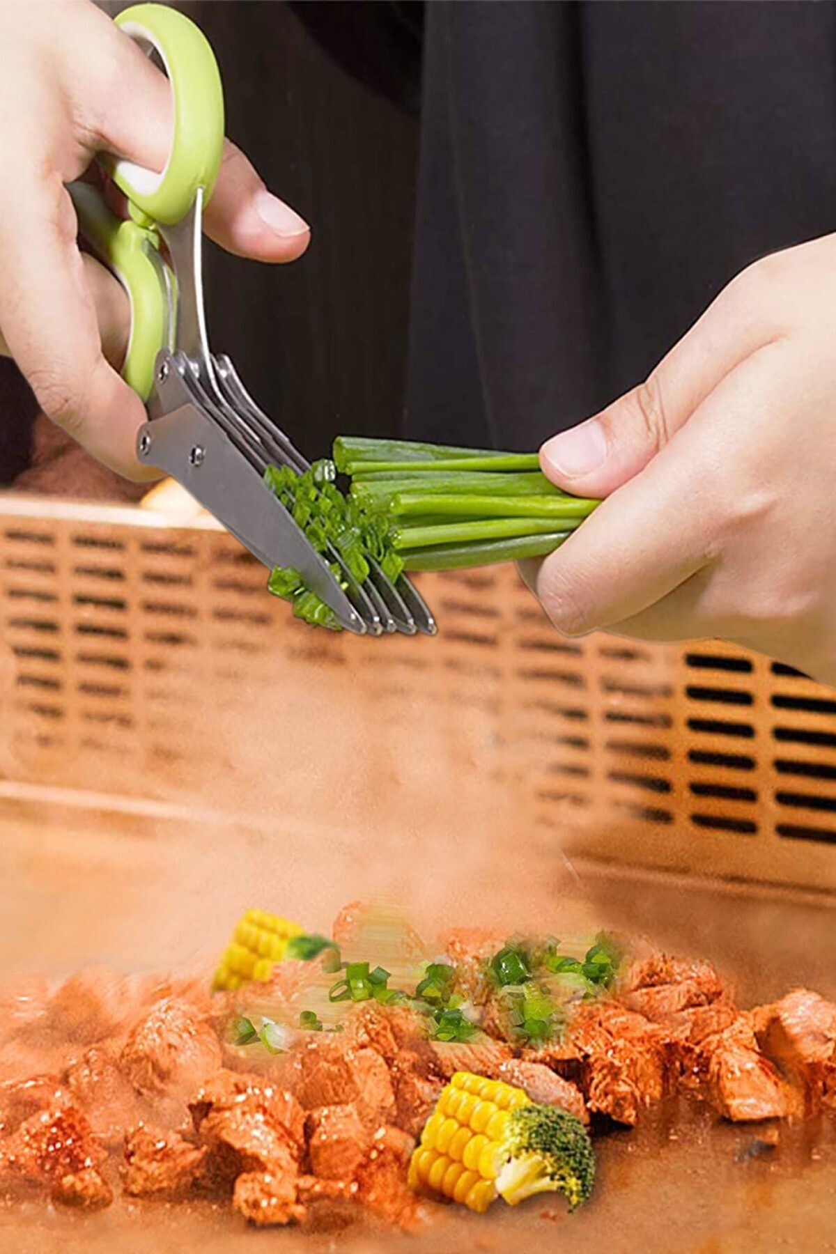 MUHEN-Professional Scissors - Multiple Blades That Makes Salad and Vegetable Chopping Easy 1