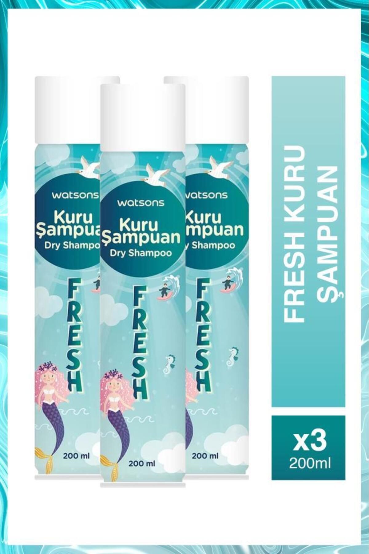Watsons Fresh Kuru Şampuan 200 ml 3 Adet
