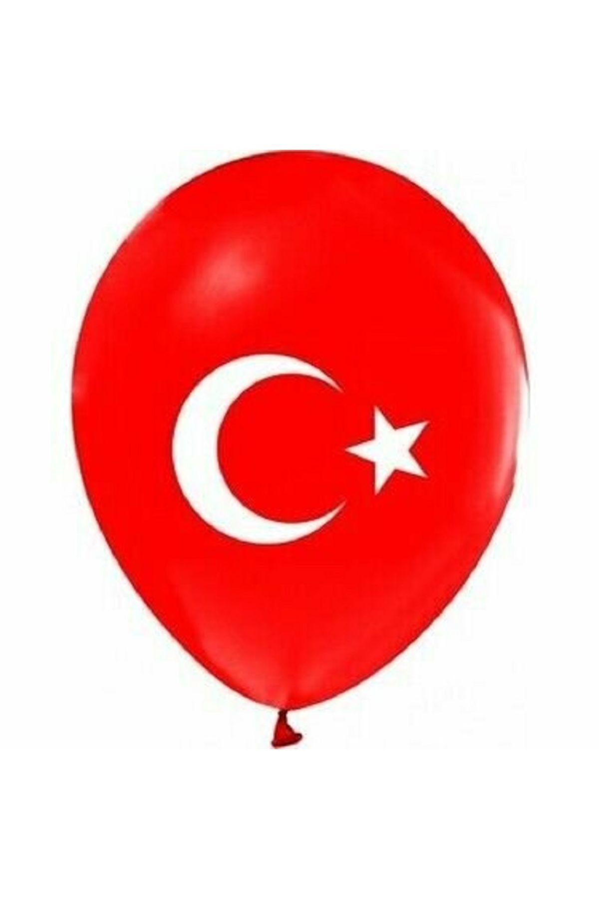turkuaz parti-10Pcs Crescent-Star Printed Turkish Flag Red Balloon 4