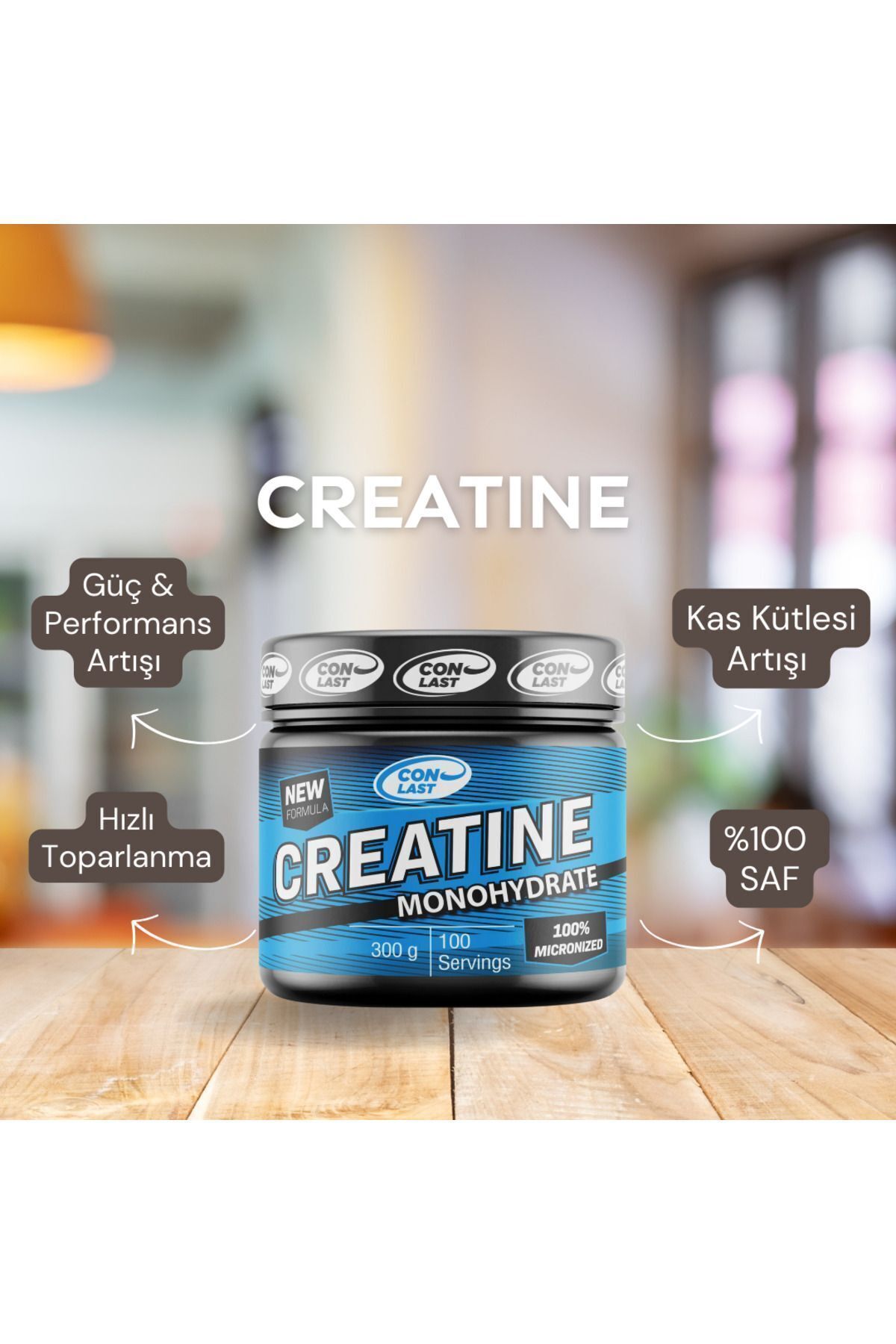 Creatine Plus Vitamax Yeşil Elmalı %100 Mikronize 300 gr 5